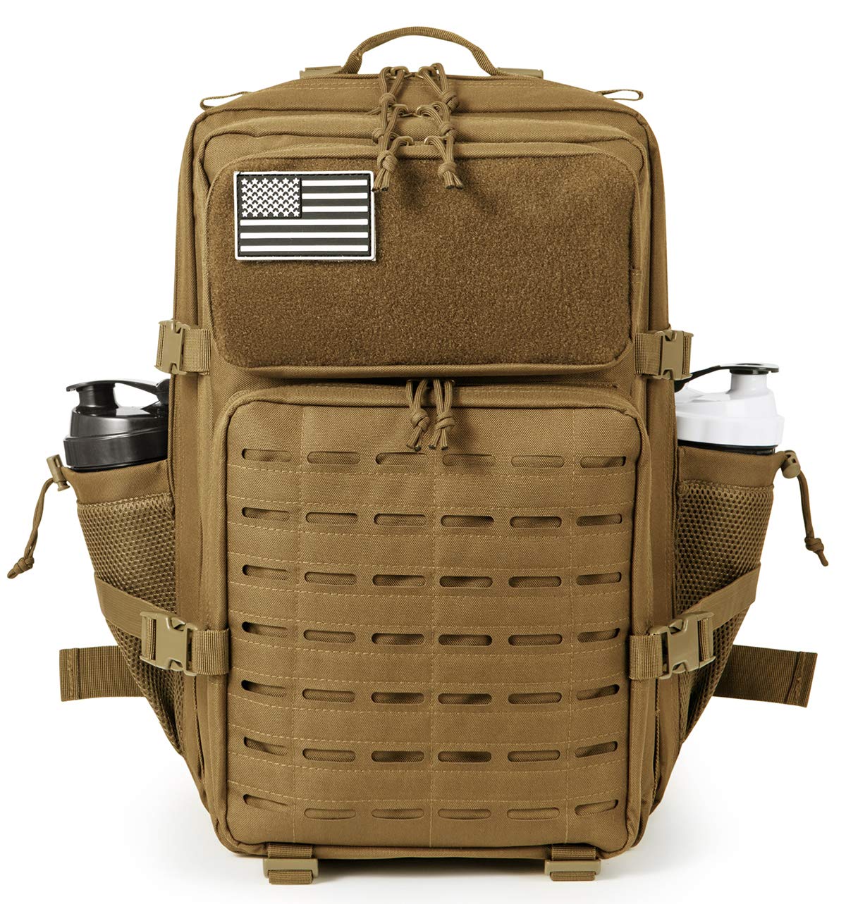 QT&QY 25L/35L/45L Military Tactical Backpack For Men Molle Daypack 3 Day Bug Out Bag Hiking Rucksack With Bottle Holder