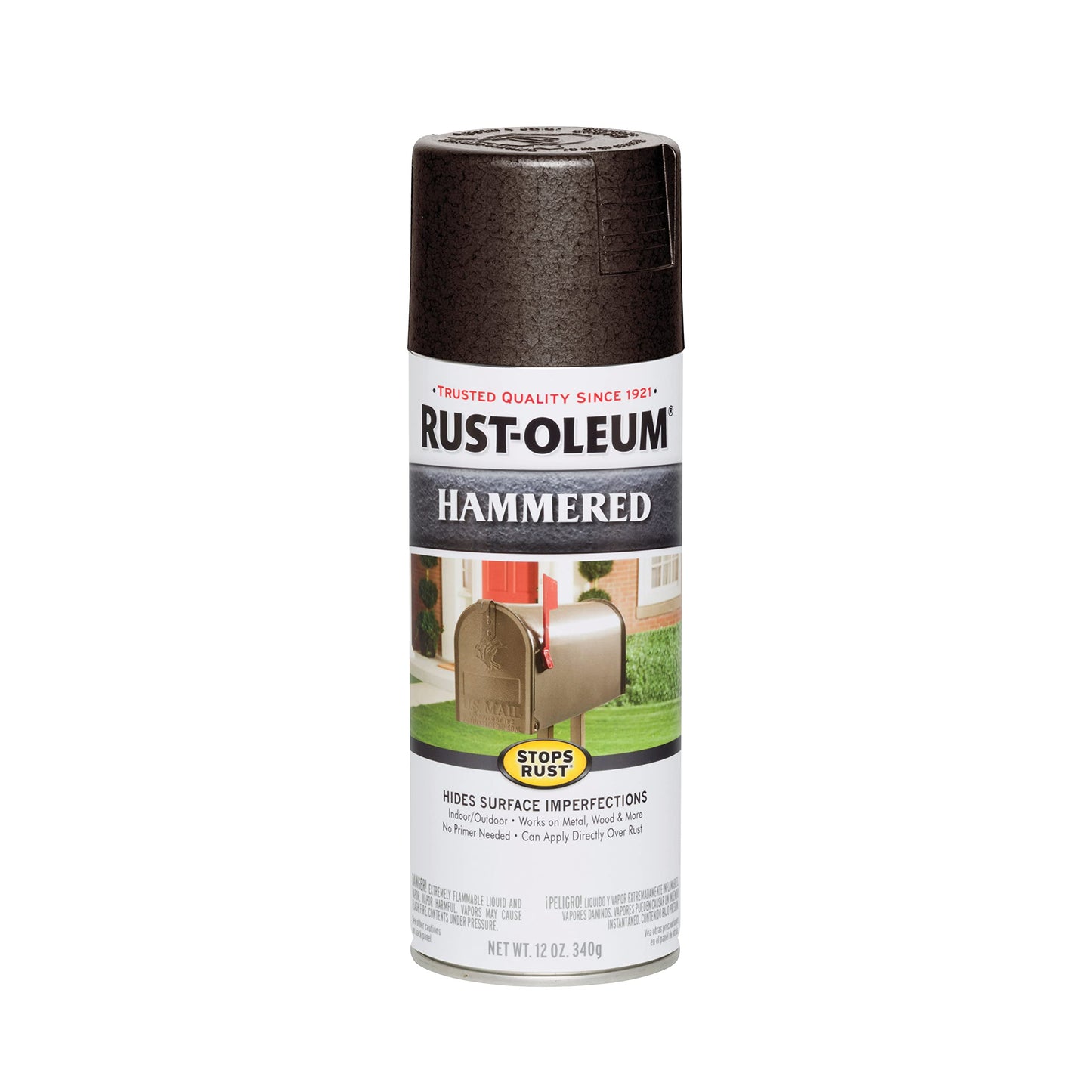 Rust-Oleum 7214830-6PK Stops Rust Hammered Spray Paint, 12 oz, Gray, 6 Pack