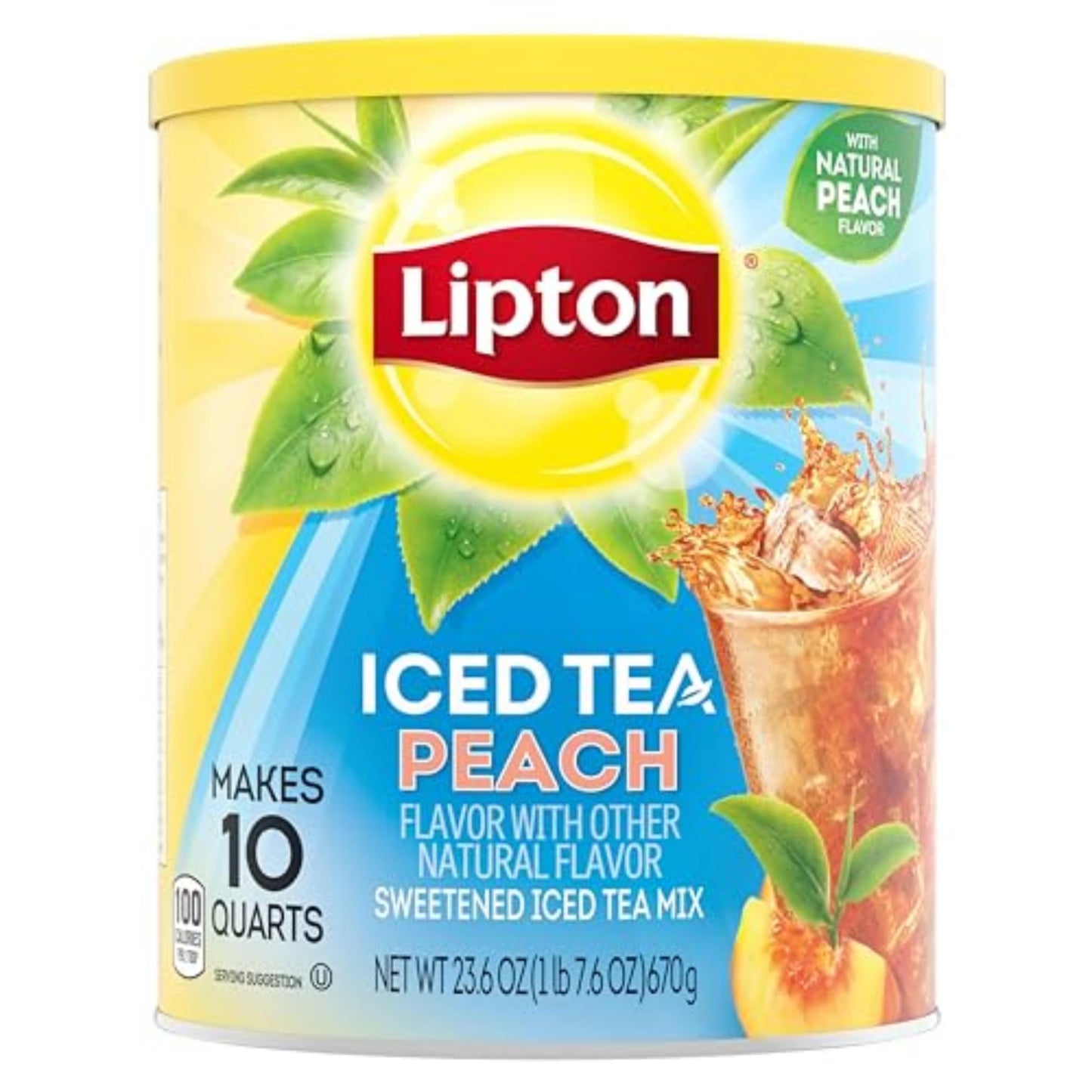 Lipton Lemon Iced Tea Mix, Sweetened, Makes 10 Quarts
