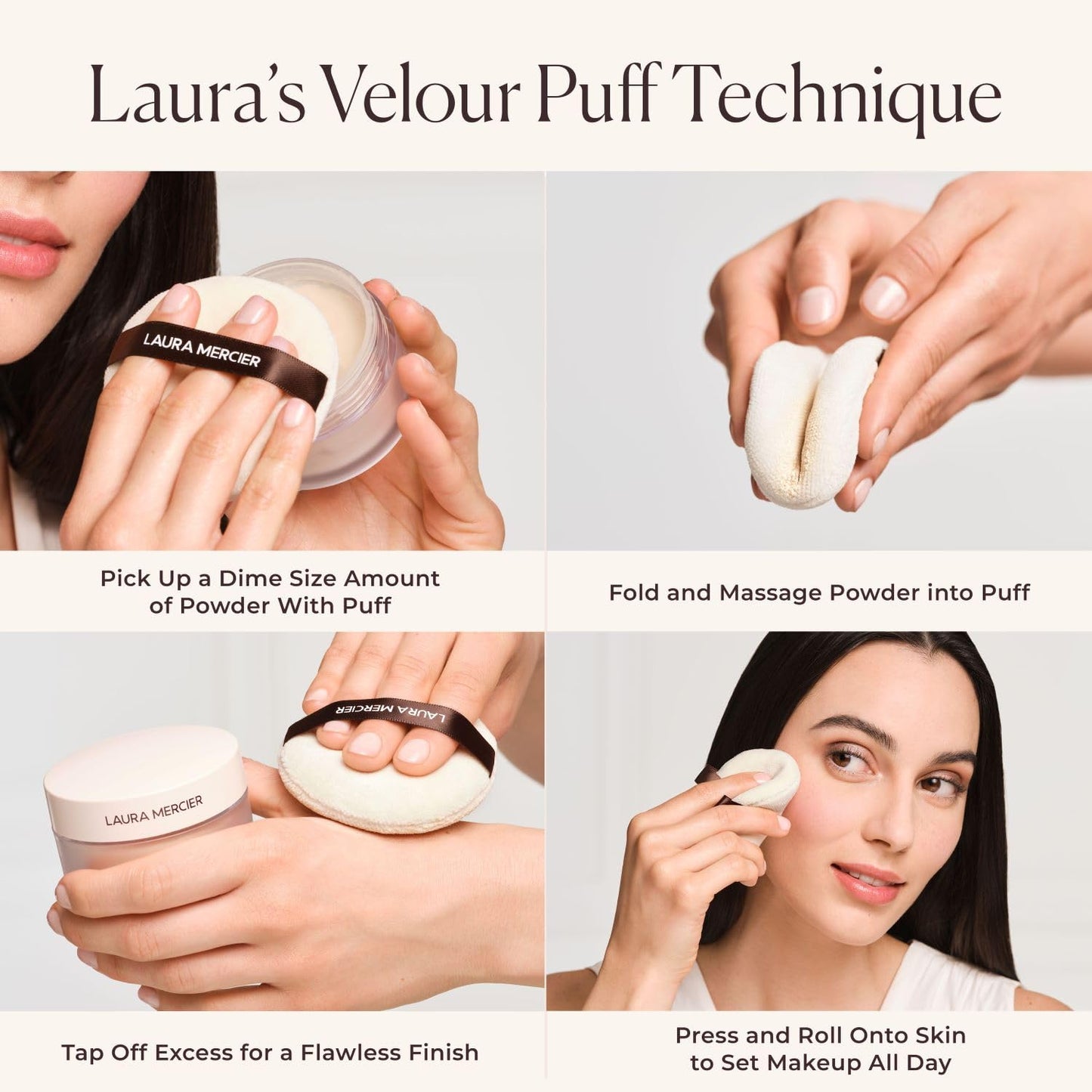 Laura Mercier Translucent Loose Setting Powder & Puff Set Divinely Flawless: 24 HR Shine Control, Soft Matte Finish, Long Lasting Wear, Best for Normal to Oily Skin, Medium Deep