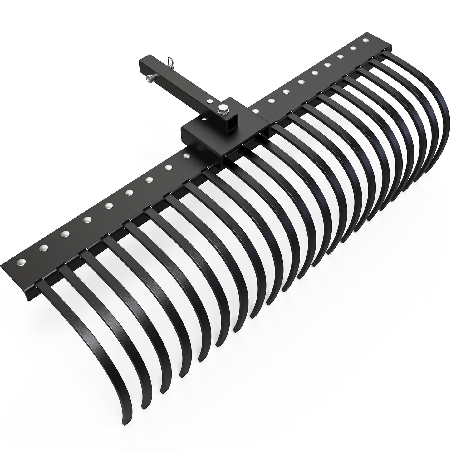 YITAMOTOR 4FT Tractors Rake 17 Pine Straw Rake Fits 2" Receiver for Lawn Tractors or ATV/UTV