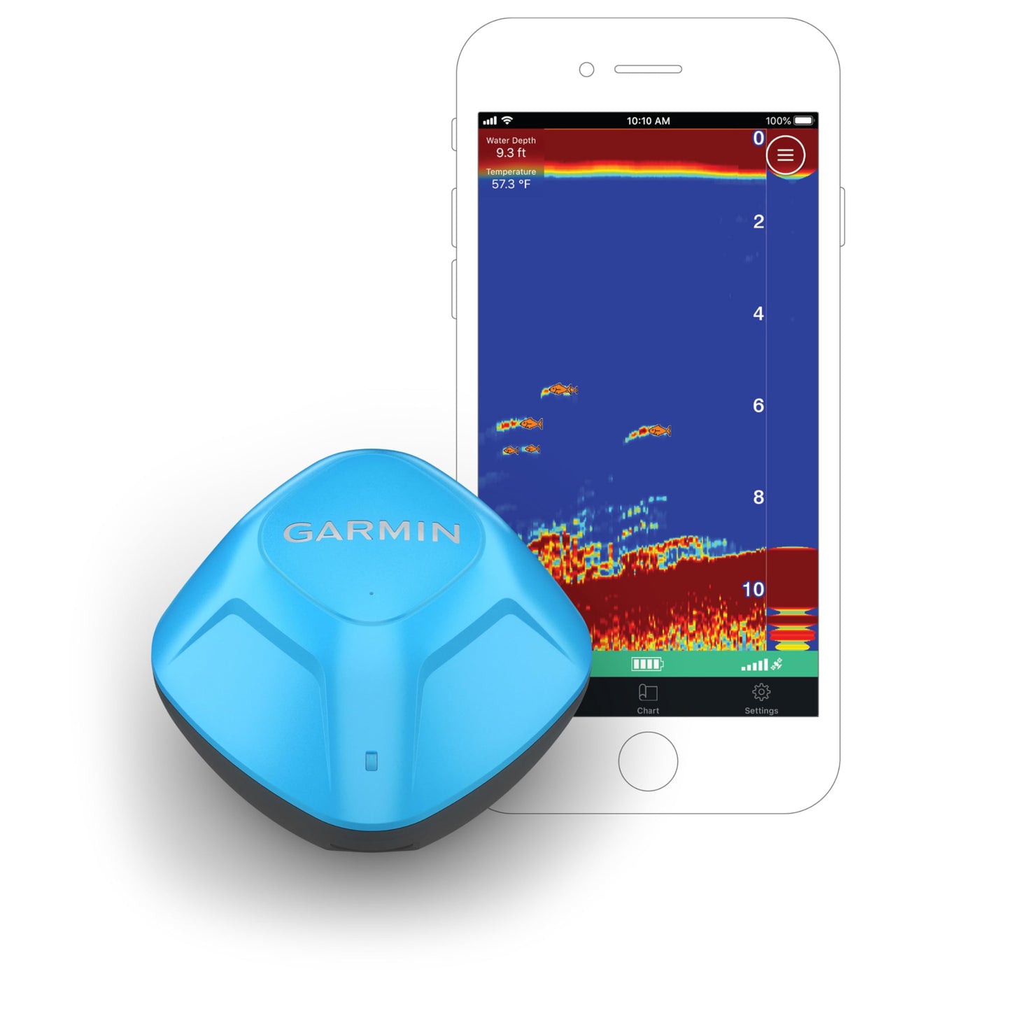 Garmin Striker Cast, Castable Sonar, Pair with Mobile Device and Cast from Anywhere, Reel in to Locate and Display Fish on Smartphone or Tablet (010-02246-00)