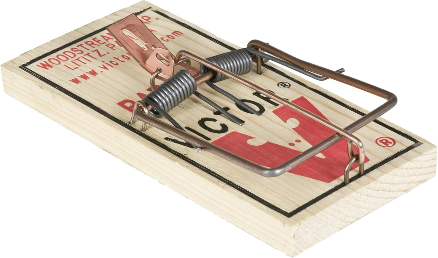 Victor M200 Metal Pedal Sustainably Sourced FSC Wood Humane Snap Rat Trap -12 Wooden Traps