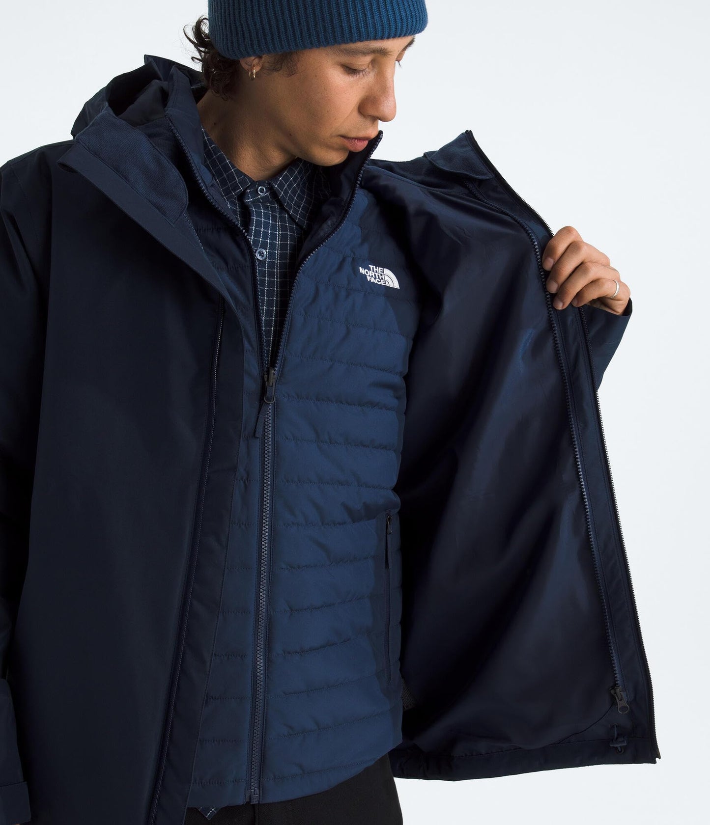 THE NORTH FACE Men's Carto Mono Triclimate Hooded Jacket (Standard & Big Size) | Insulated Winter Coat Wind & Water Resistant