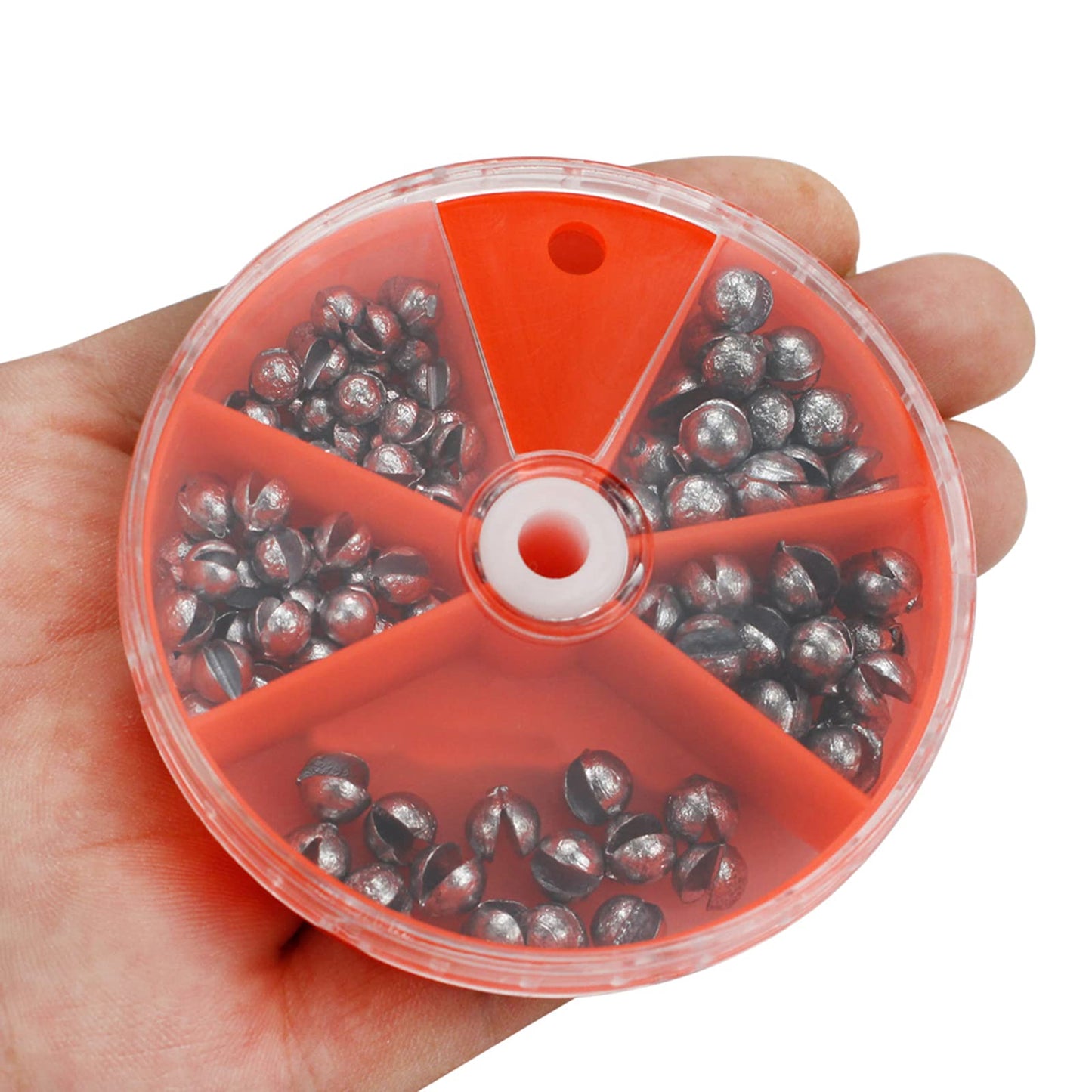 Joyiii Fishing Weights Sinkers 205pcs/100pcs Lead Split Shot Fishing Line Sinkers 5 Sizes Removable Egg Lead Assortment