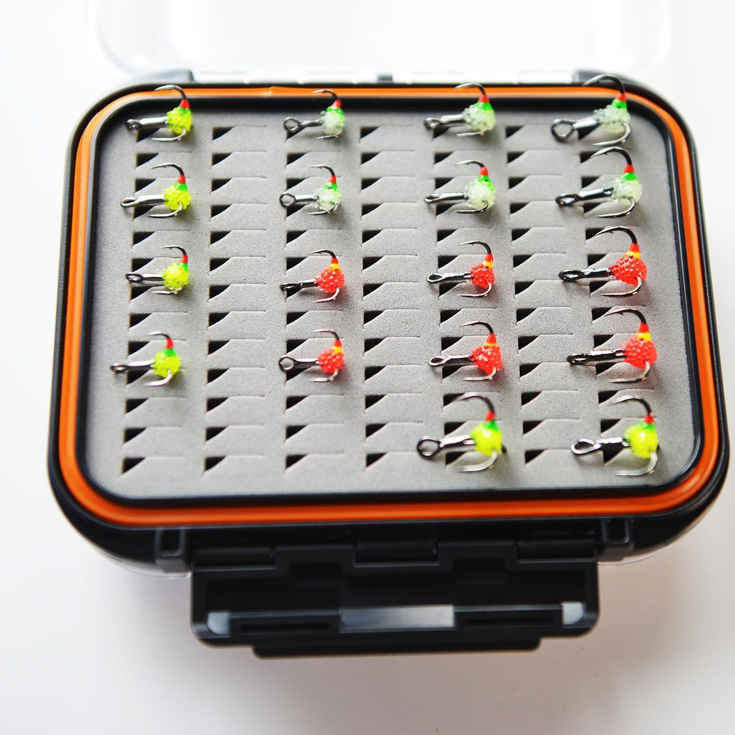 Alichino Ice Fishing Jig Set Ice Fishing Lures Micro Jig Head Hook Set for Panfish, Crappie, Walleye, Perch, Trout, Bluegill