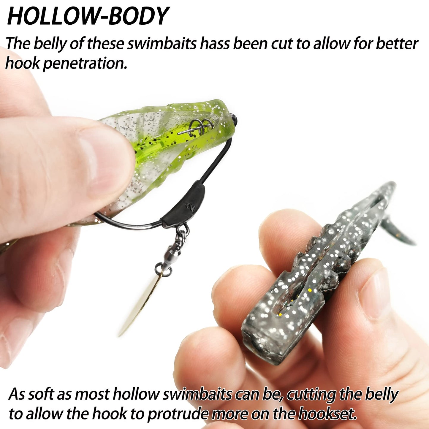 Soft Fishing Lures Shad Minnow Swimbaits, Pre-Rigged Jig Heads Paddle Tail Swim Baits for Bass, Trout, Walleye, Crappie, Sinking Jigs Bait for Saltwater Freshwater, Fishing Gifts for Men