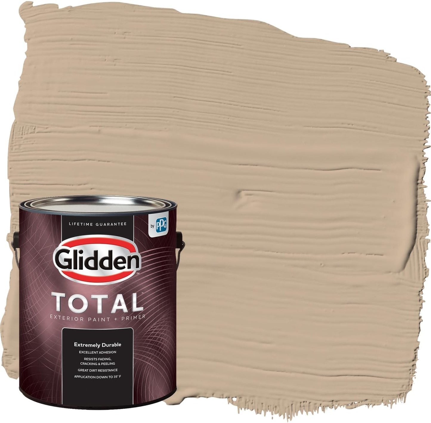 Glidden Exterior Paint + Primer: Beige/Pony Tail, One Coat, Semi-Gloss, 1-Gallon