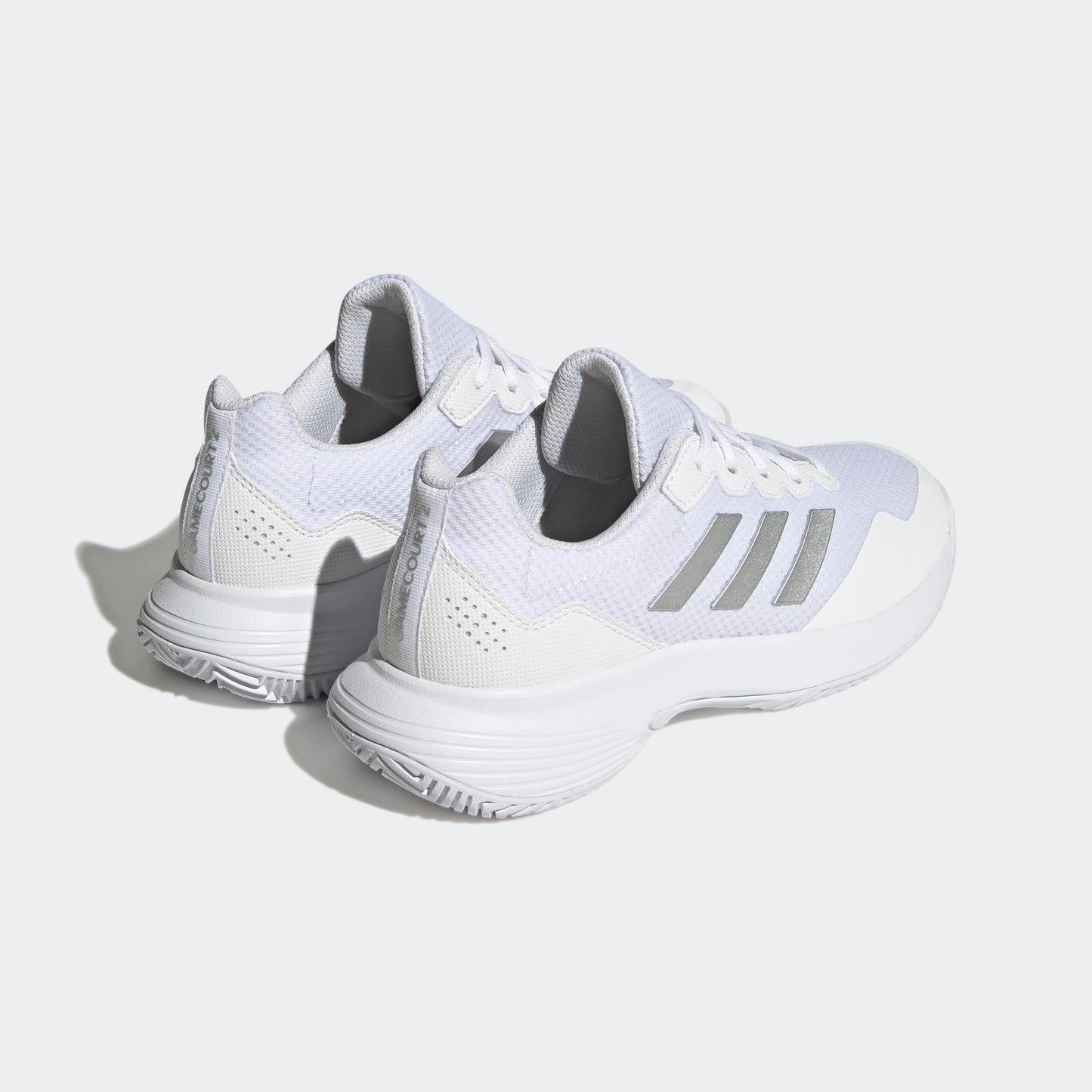 adidas Women's GameCourt 2 Sneaker, White/Silver Metallic/White, 9