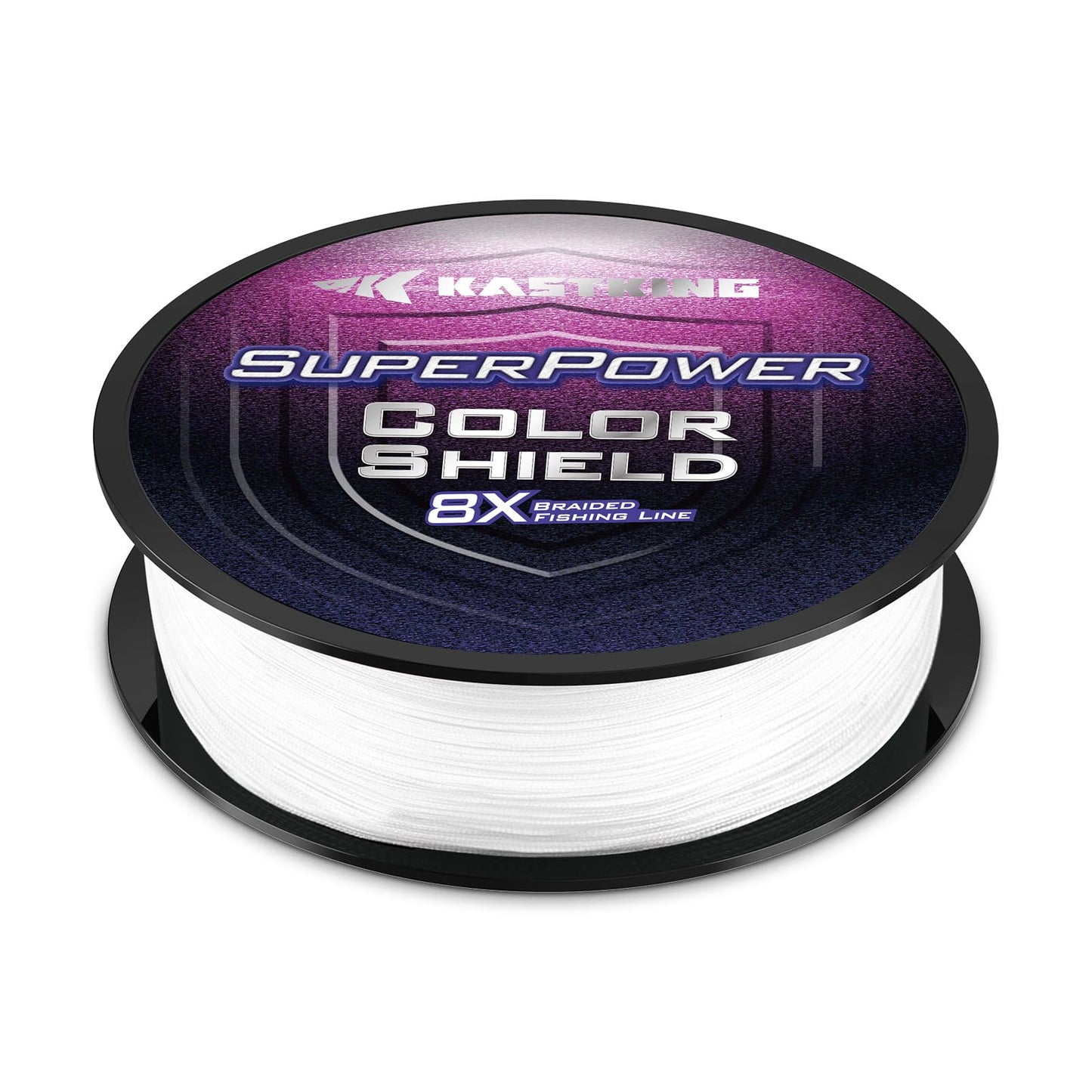 KastKing Superpower ColorShield Braided Fishing Line - Colorfast Braided Line, 100% Solution Dyed UHMWPE Fiber, Smooth & Strong Superline, Near Zero Stretch, Sensitive, High Abrasion Resistance