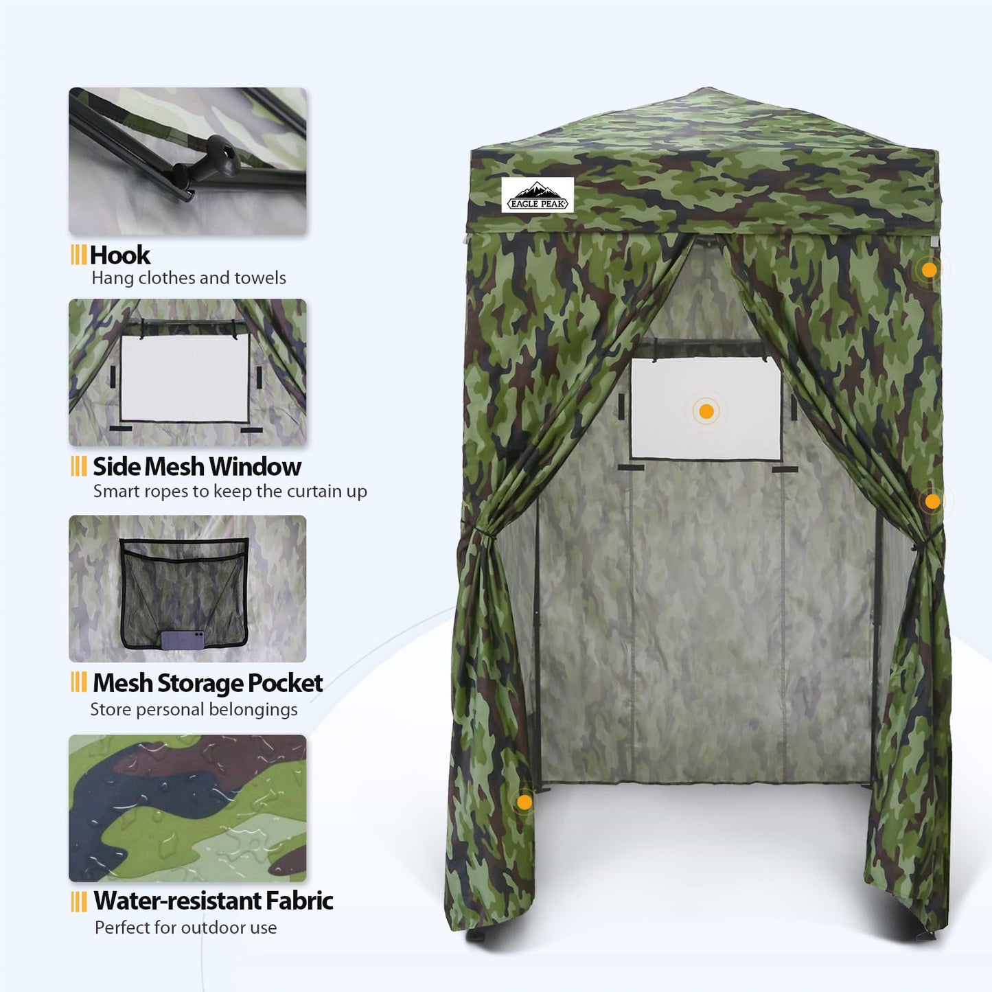 EAGLE PEAK Flex Compact 4x4 Pop-up Canopy Changing Room, Portable Dressing Room, Privacy Changing Tent for Indoor Fashion Photoshoots, Camping, or Pool, Purple