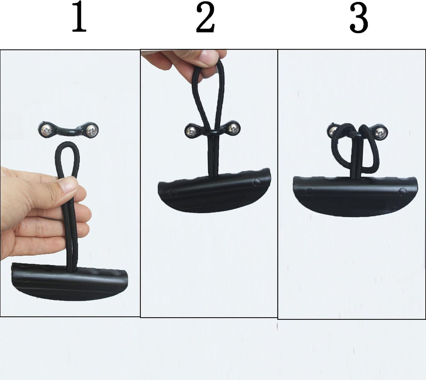 YYST Lot 2 Kayak Carry Handle Pull Handle T-Handle with Cord and Pad Eyes