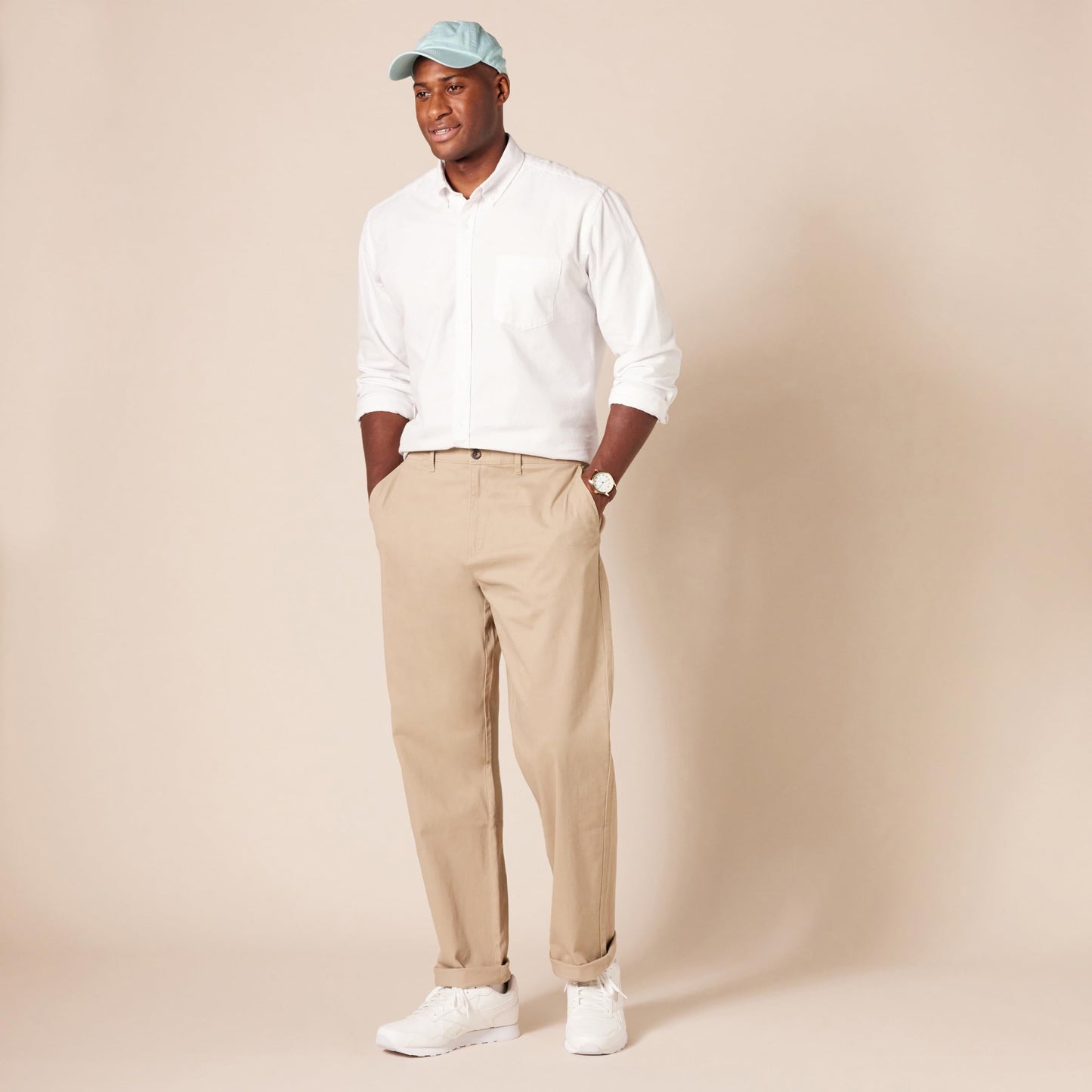 Amazon Essentials Men's Button-Down Long Sleeve Casual Pocket Oxford Shirt