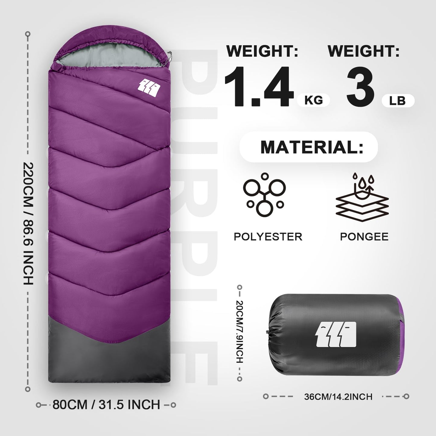 Sleeping Bags for Adults Cold Weather,Portable, Waterproof,Lightweight Sleeping Bag for Tall Girls Boys with Compression Sack for Warm Camping, Hiking, Outdoor & Indoor