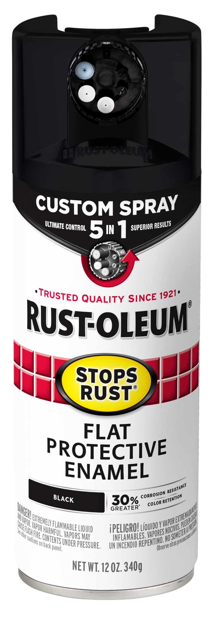 Rust-Oleum 376892 Stops Rust Custom Spray 5-in-1 Spray Paint, 12 oz, Gloss Leather Brown