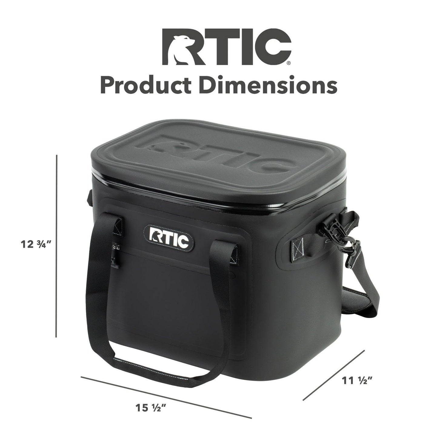 RTIC Ultra-Tough Soft Cooler 30 Can, Insulated Bag Portable Ice Chest Box for Lunch, Beach, Drink, Beverage, Travel, Camping, Picnic, Car, Trips, Floating Cooler Leak-Proof with Zipper