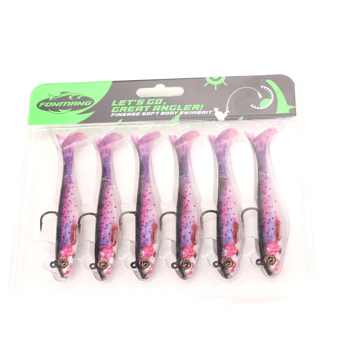 2.5/3.5In Swim Baits for Bass Fishing, Pre-Rigged Jig Heads Soft Plastic Walleye Fishing Lures, Paddle Tail Swimbaits for Bass Fishing, Fishing Bait for Freshwater Saltwater Gifts