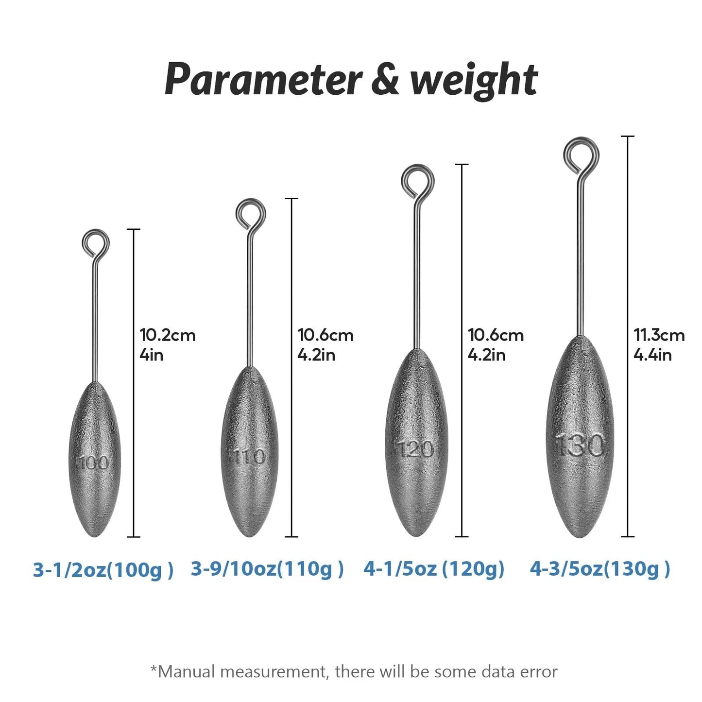 THKFISH Fishing Weights Kit - Inline, Trolling, Double Ring, Tor-pedo, Catfishing, Saltwater & Surf Fishing Weights - Coin, Disc & Pyramid Sinkers