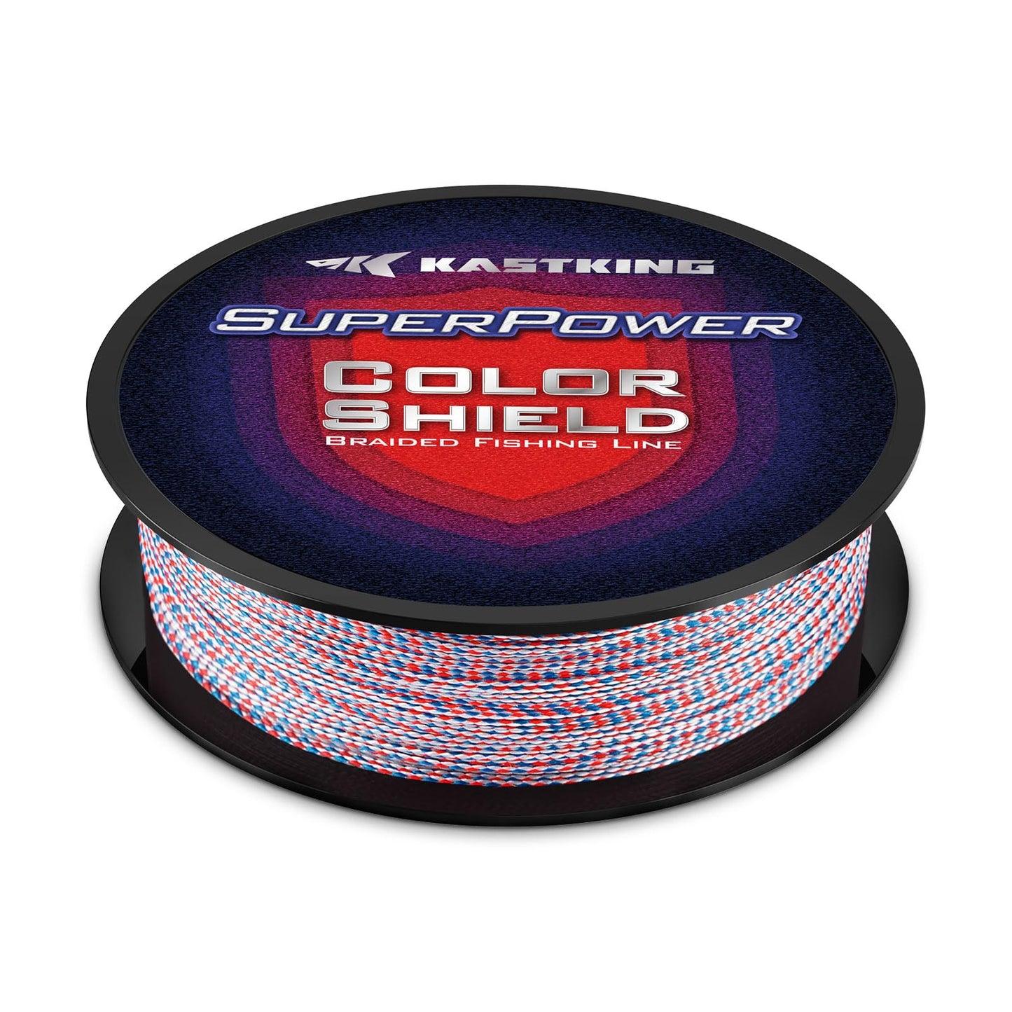 KastKing Superpower ColorShield Braided Fishing Line - Colorfast Braided Line, 100% Solution Dyed UHMWPE Fiber, Smooth & Strong Superline, Near Zero Stretch, Sensitive, High Abrasion Resistance