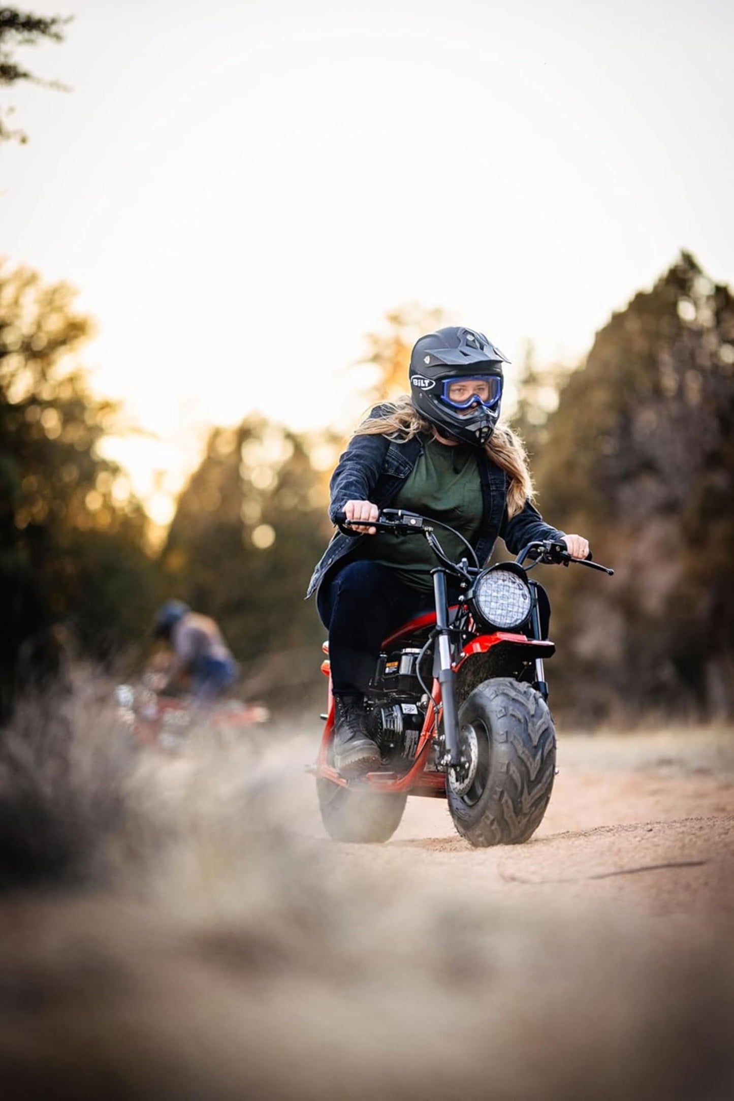 Coleman Powersports B100 105cc Gas Powered Minibike for Kids and Adults, 1-Cylinder, 4-Stroke, 22 Mph, 150 lbs Maximum Load, Ideal for Off-Road and Trail Riding