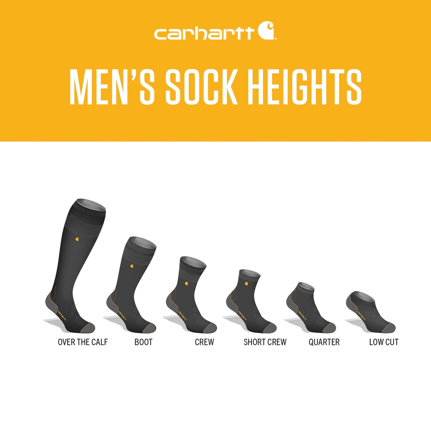 Carhartt Men's Midweight Synthetic-Wool Blend Boot Sock 2 Pack