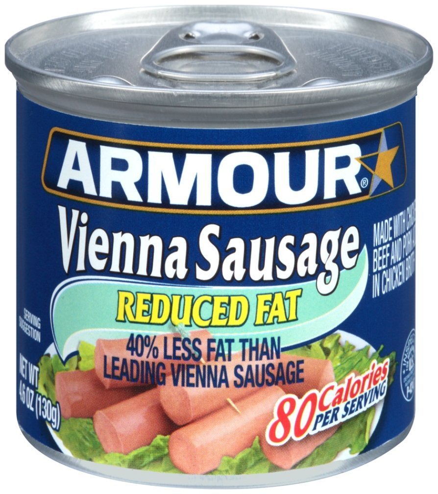 Armour Star Vienna Sausage, Hot & Spicy Flavored, Canned Sausage, 4.6 Ounce (Pack of 24)