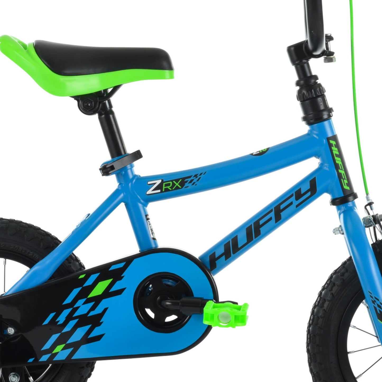 Huffy ZRX 12" Kids Bike, Ideal for Ages 3 to 5 Years Old, Front Pegs, BMX Style Handlebar, EZ Build Assembly, Designed for Growth, Durable Steel Frame, Enclosed Chain Guard, Blue