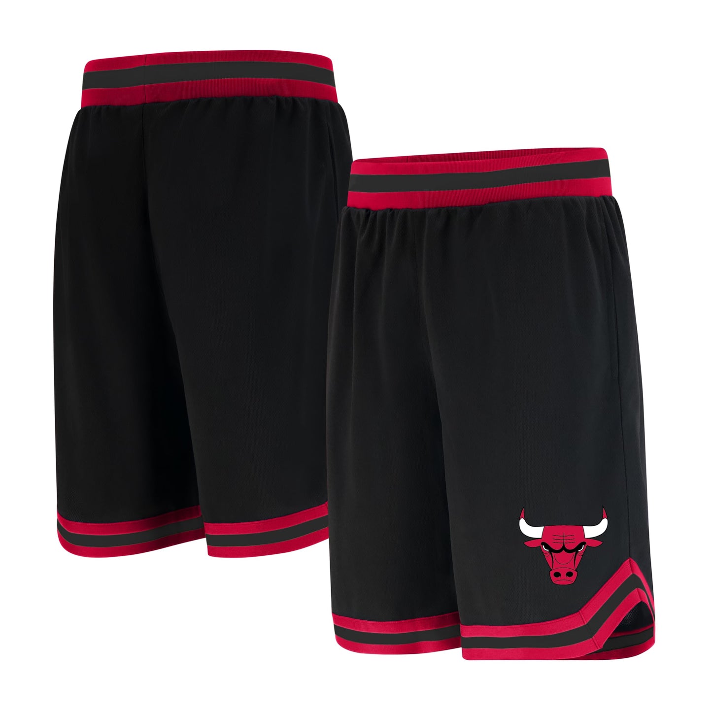 Ultra Game Mens Active Knit Training NBA Woven Team Logo Poly Mesh Basketball Shorts, Black, X-Large US