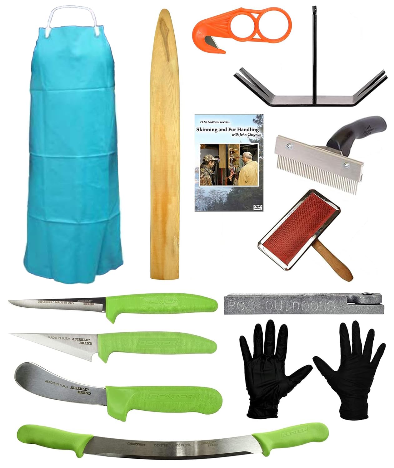 AuSable Brand All-in-One Deluxe Fleshing Beam Fur Handling Kit - Huge Savings
