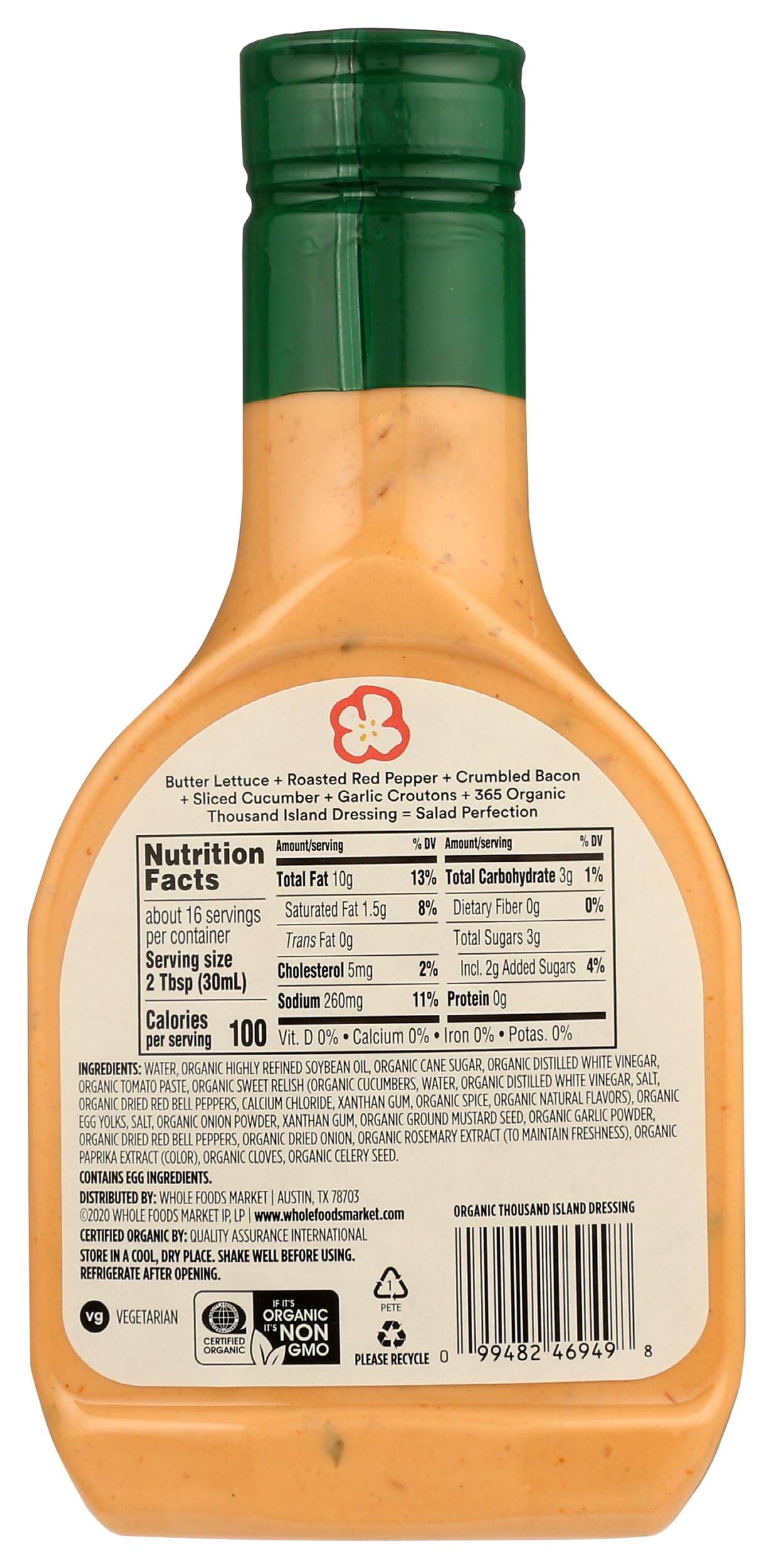 365 by Whole Foods Market, Organic Thousand Island Dressing, 16 Oz