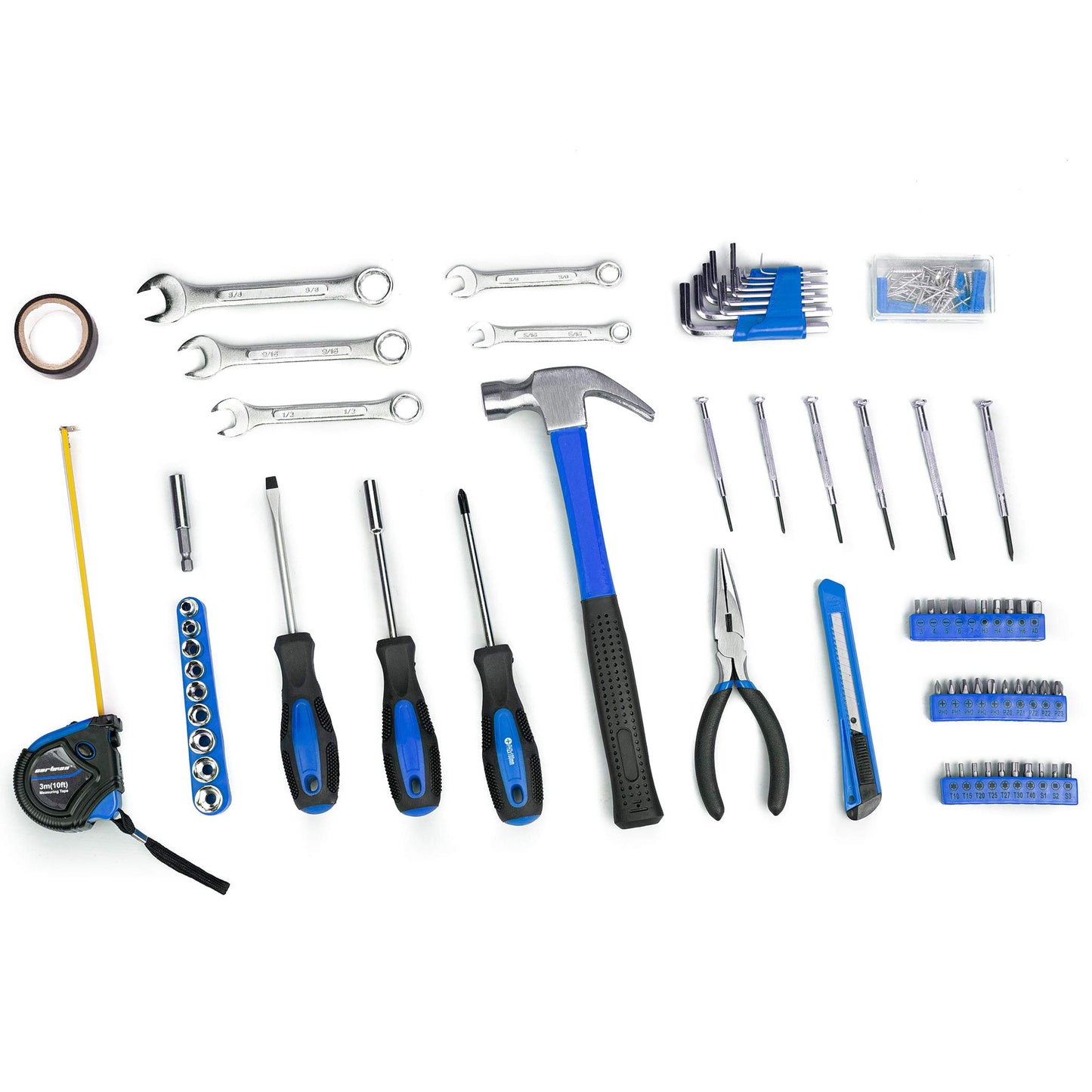 CARTMAN 148 Piece Automotive and Household Tool Set Perfect for Car Enthusiasts and DIY Home Repairs