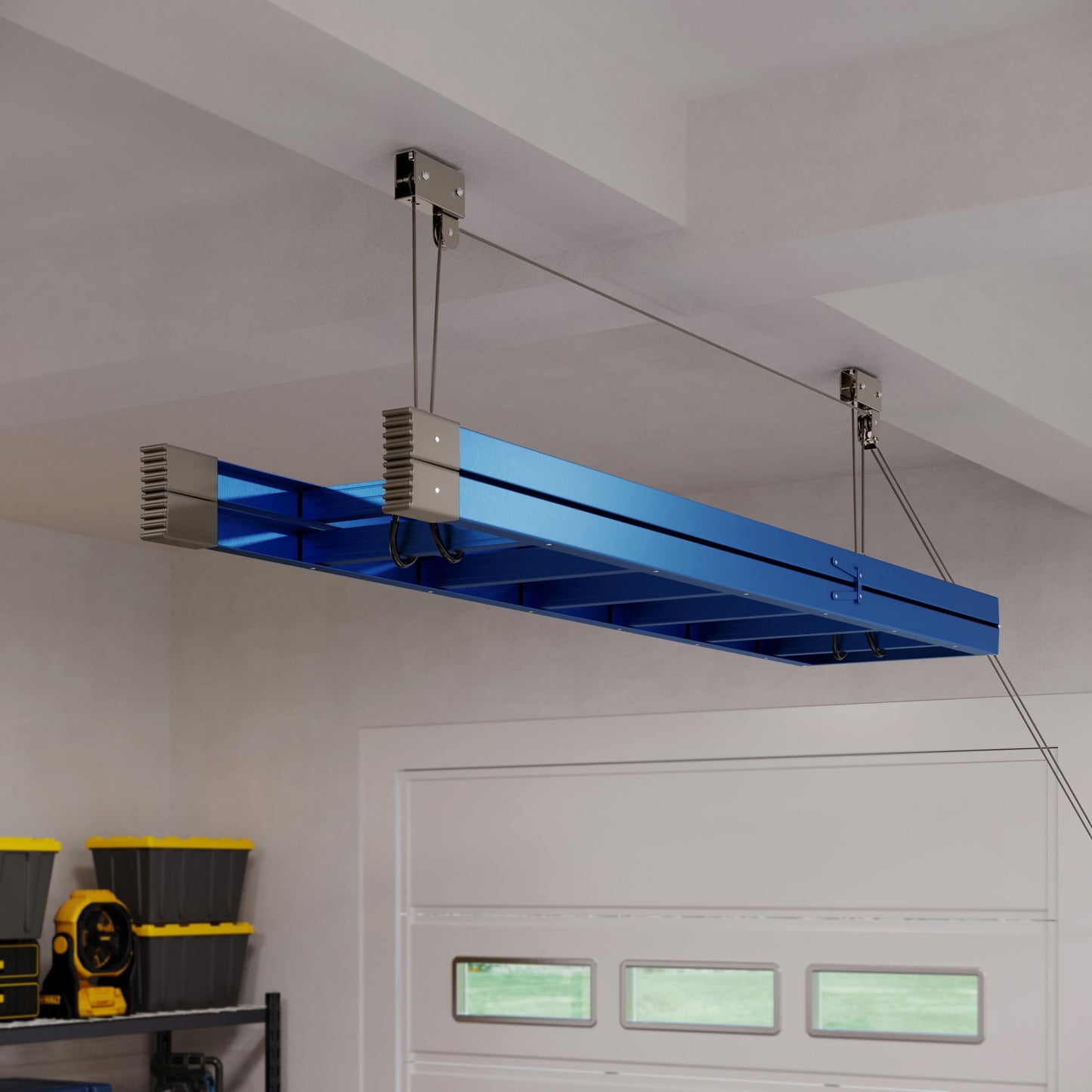 Kayak Storage Hoist - Overhead Pulley System with 125lb Capacity for Canoes, Bikes, Ladders, and More - for up to 12-Foot Ceilings