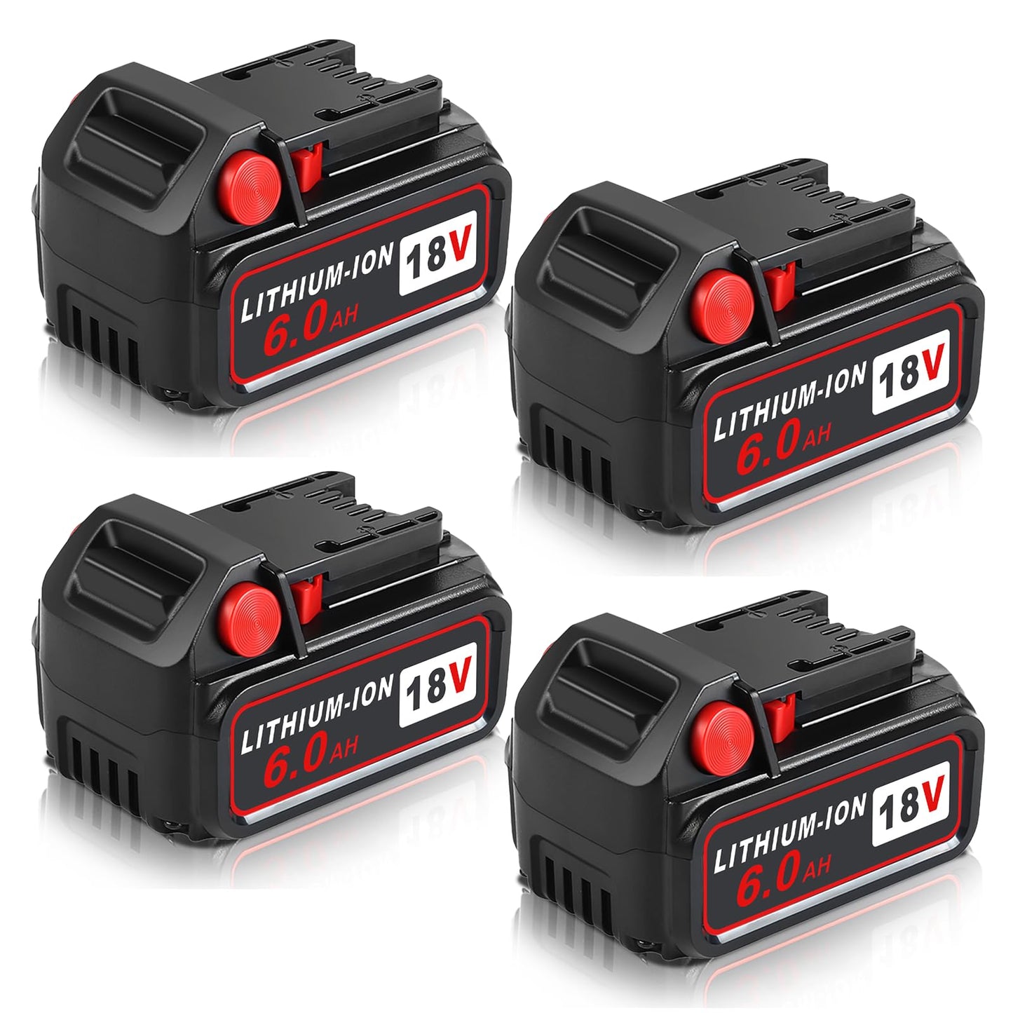 6packs 6.0Ah Replacement Battery Compatible with Milwaukee M -18 18v 6000mAh