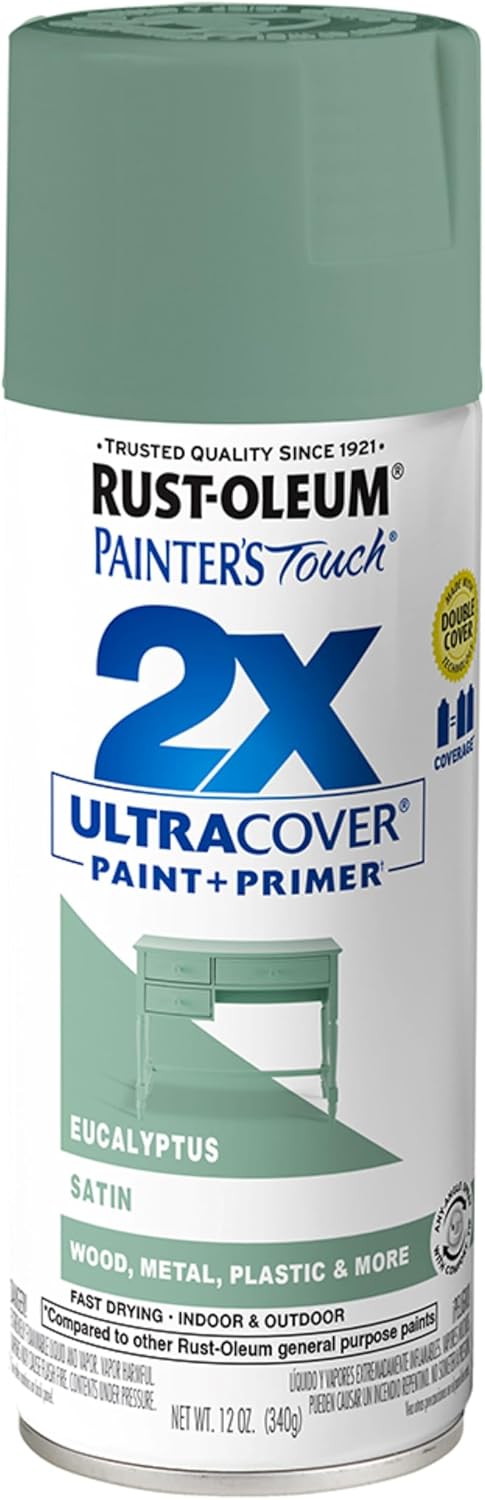 Rust-Oleum 331182 Painter's Touch 2X Ultra Cover Spray Paint, 12 oz, Ultra Matte Black
