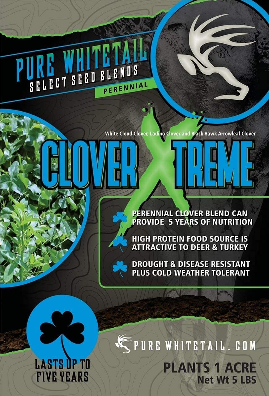 Shady Patch | All Year Deer Feeder | No Plow Food Plot Seed for Deer | Deer Food Plot Seed | White Clover Winfred Forage Brassica Rye Grass Rape Seeds| 5 lb Bags | 3-Pack
