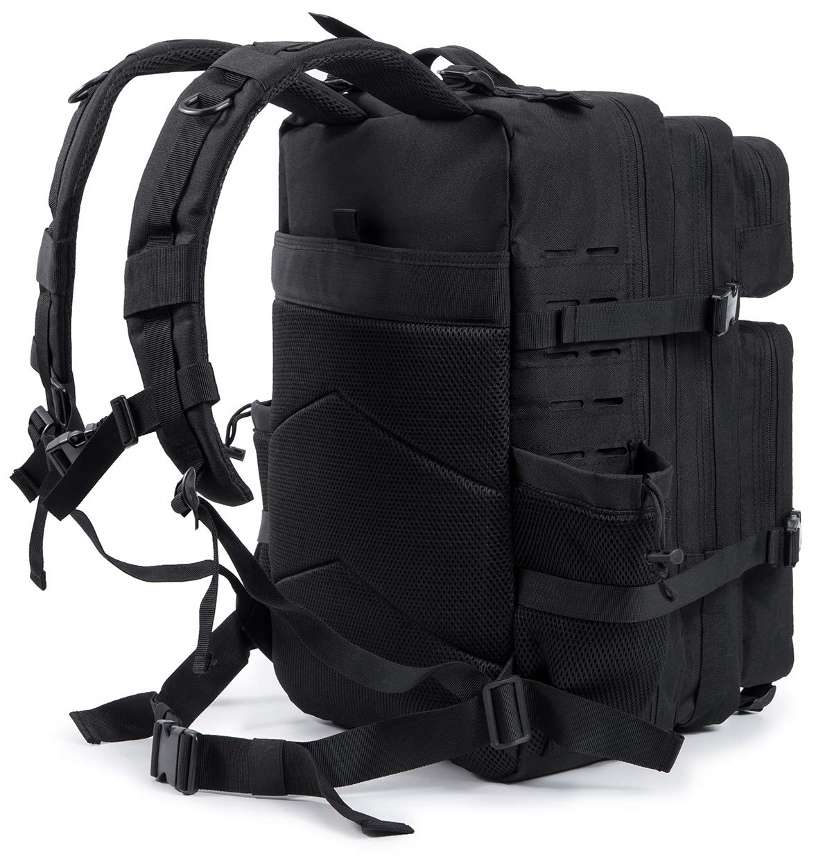 QT&QY 25L/35L/45L Military Tactical Backpack For Men Molle Daypack 3 Day Bug Out Bag Hiking Rucksack With Bottle Holder