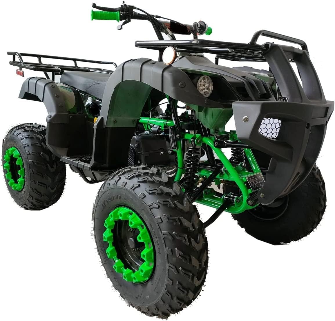 HHH 200cc ATV Quad Full Size ATV Full Big Size ATV for Adults Youth LED Lights Matching Rims and Automatic with Reverse (RED)