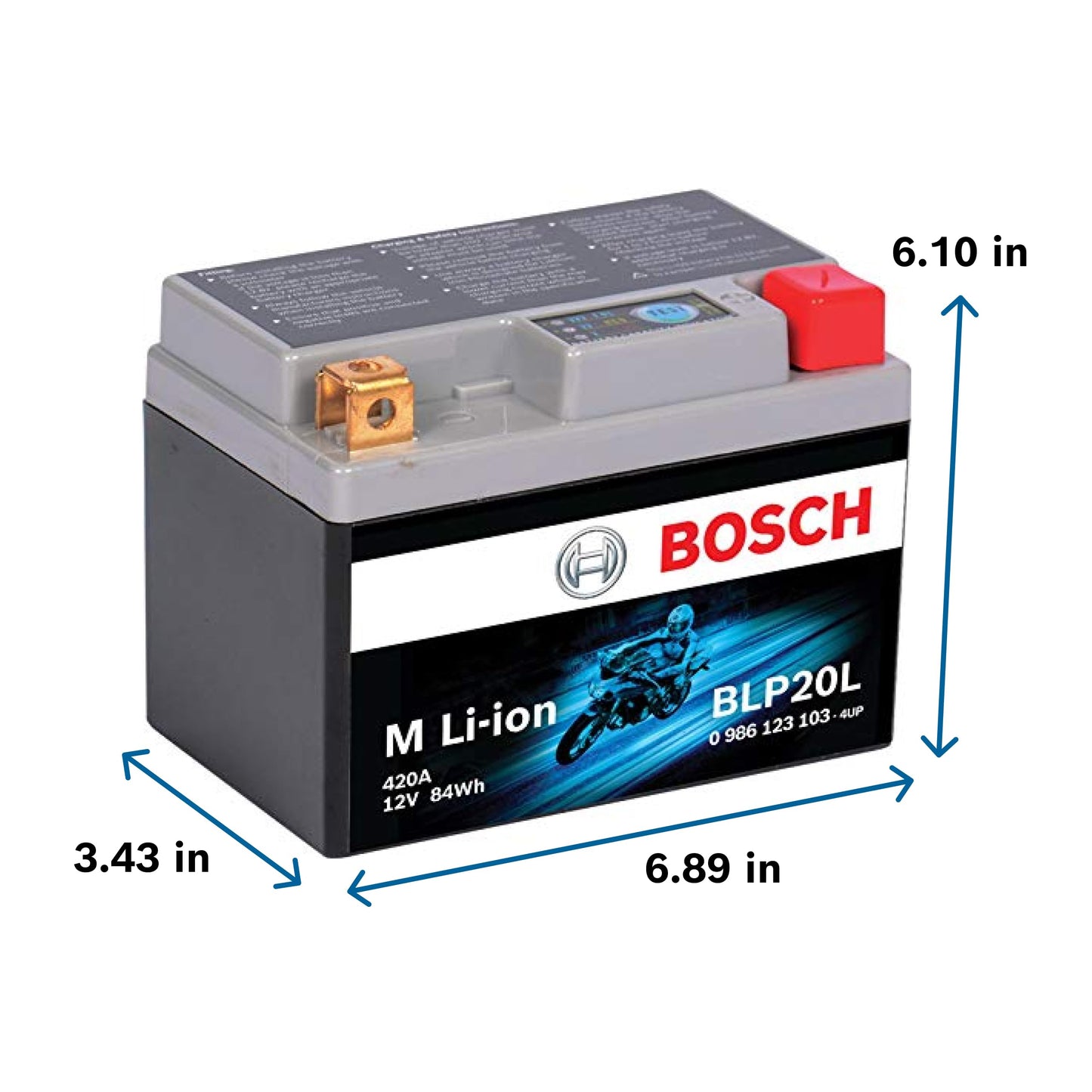 Bosch BLP5S, Group 5, Lithium Power Sport Battery, 120A 12V for Motorcycle, ATV/UTV, 4-Wheeler, Snowmobile, Personal Watercraft, Scooter, and Jet Ski’s