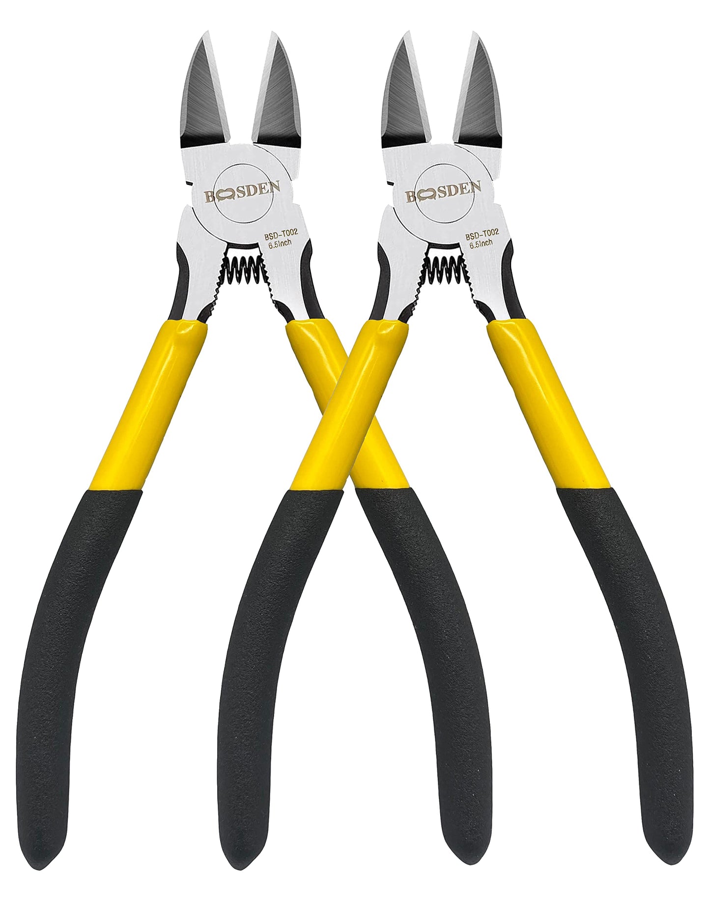 Wire Cutters 10 Pack, 6.5 inch, BOOSDEN Flush Cutters, Spring Loaded Cutting Pliers, Side Cutters, Dykes Cutter, Wire Clippers, Plastic Cutter, Wire Cutters for Jewelry, Floral, Electrical