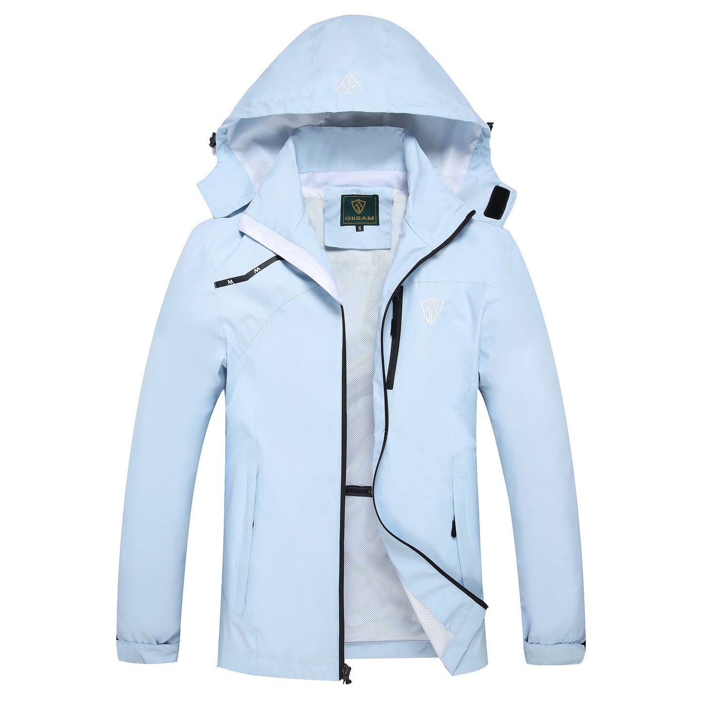GIISAM Mens Windproof Jacket Waterproof Lightweight Mountain Sport Jacket for Men Hooded Windbreaker Raincoat
