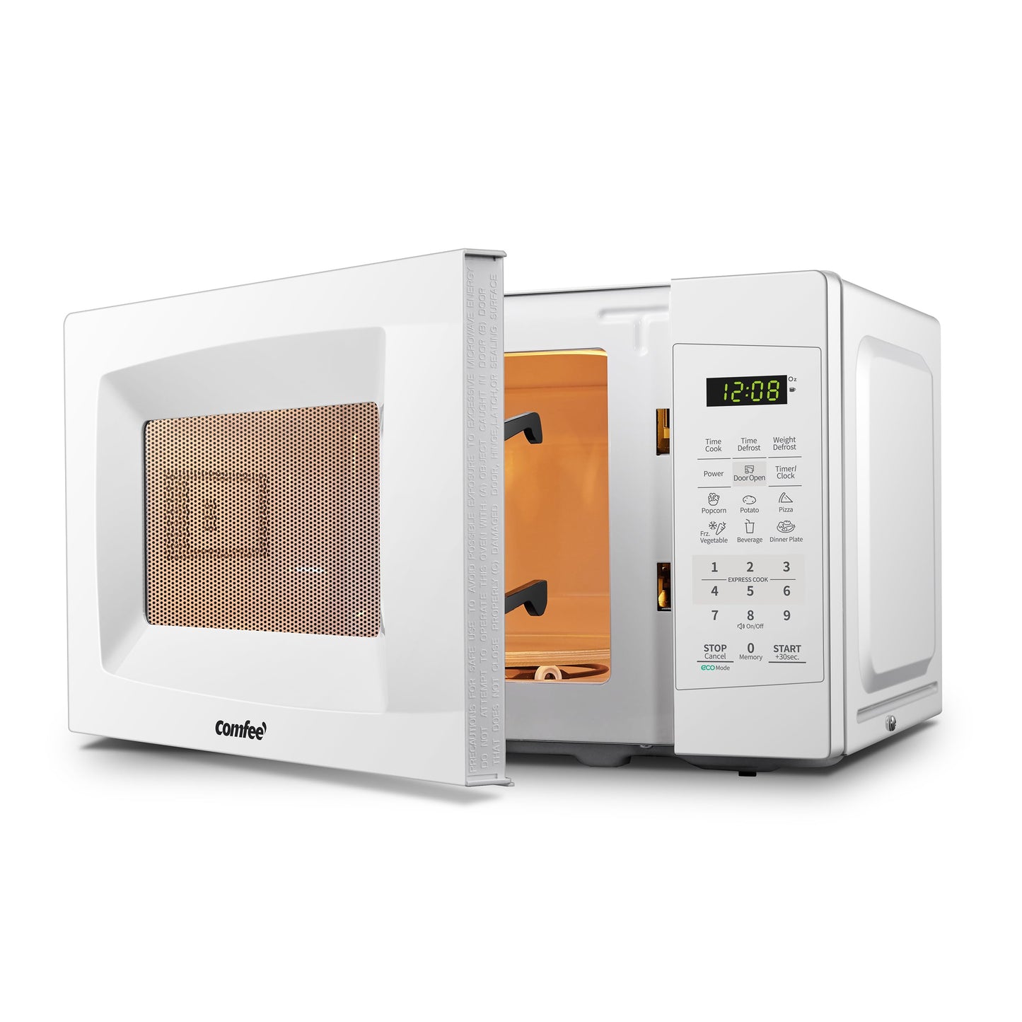 COMFEE EM720CPL-PMB Countertop Microwave Oven with Sound On/Off, ECO Mode and Easy One-Touch Buttons, 0.7 Cu Ft, Black