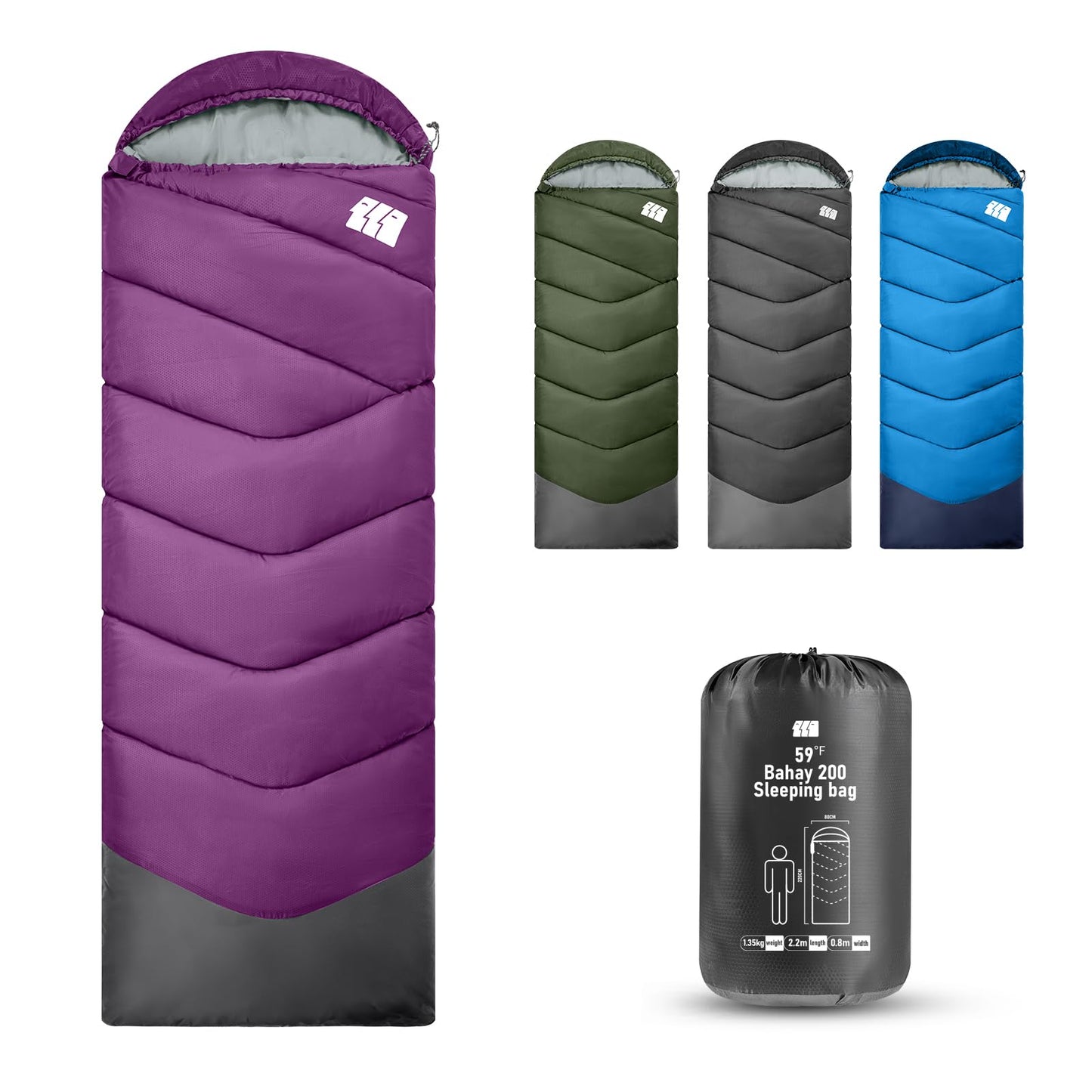 Sleeping Bags for Adults Cold Weather,Portable, Waterproof,Lightweight Sleeping Bag for Tall Girls Boys with Compression Sack for Warm Camping, Hiking, Outdoor & Indoor