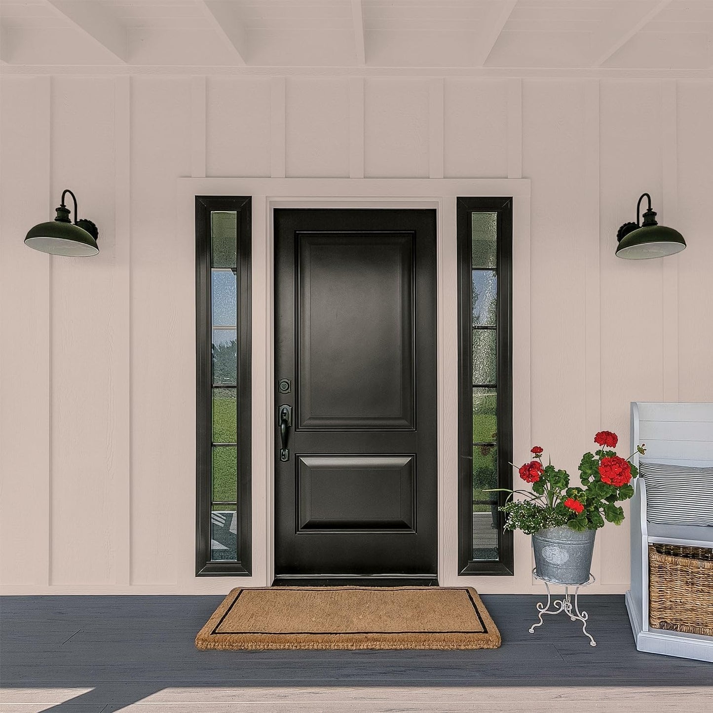 Glidden Exterior Paint + Primer: Beige/Pony Tail, One Coat, Semi-Gloss, 1-Gallon