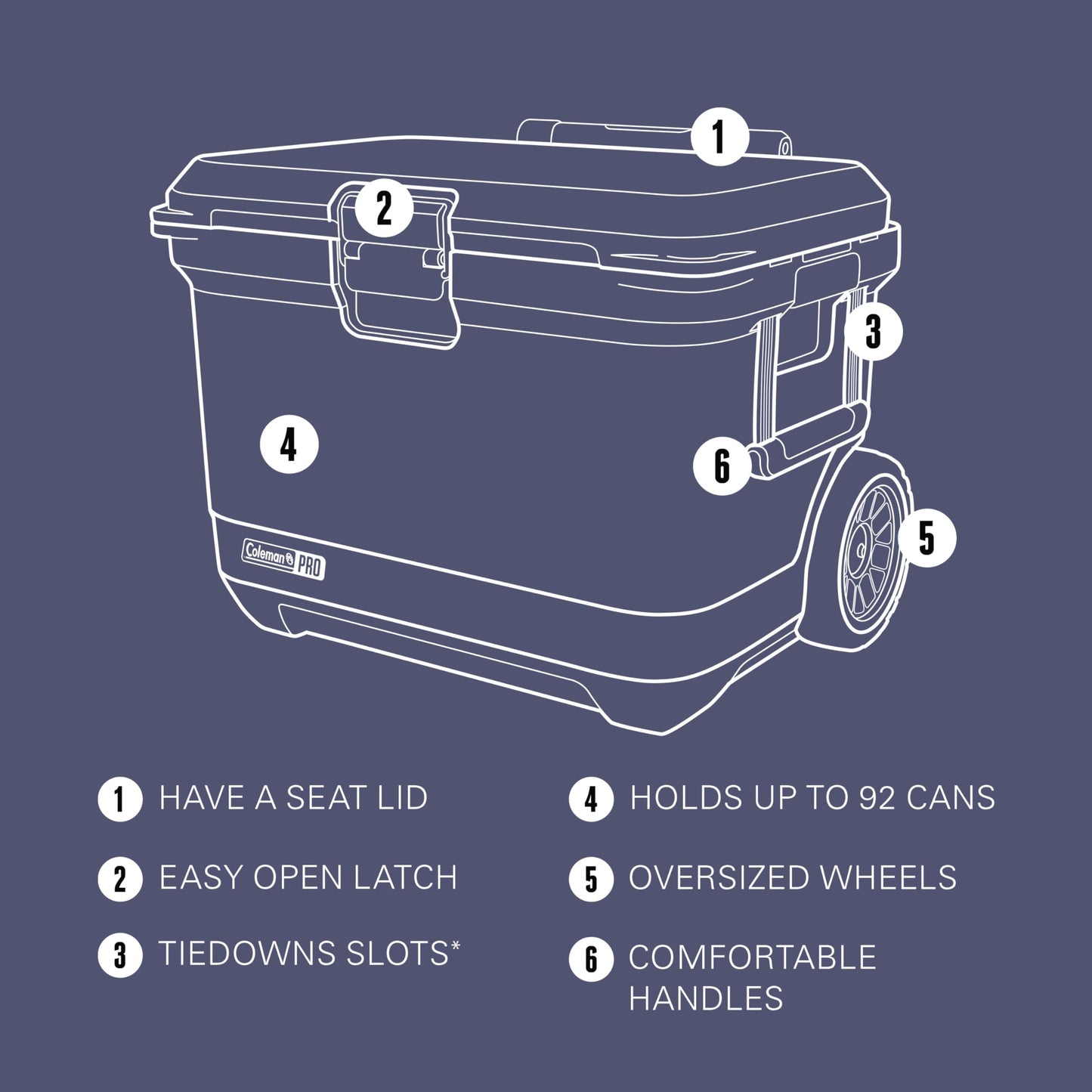 Coleman Pro 25qt Ultra-Light Premium Hard Cooler, Extra-Thick Insulation Keeps Ice up to 3 Days, 36-Can Capacity