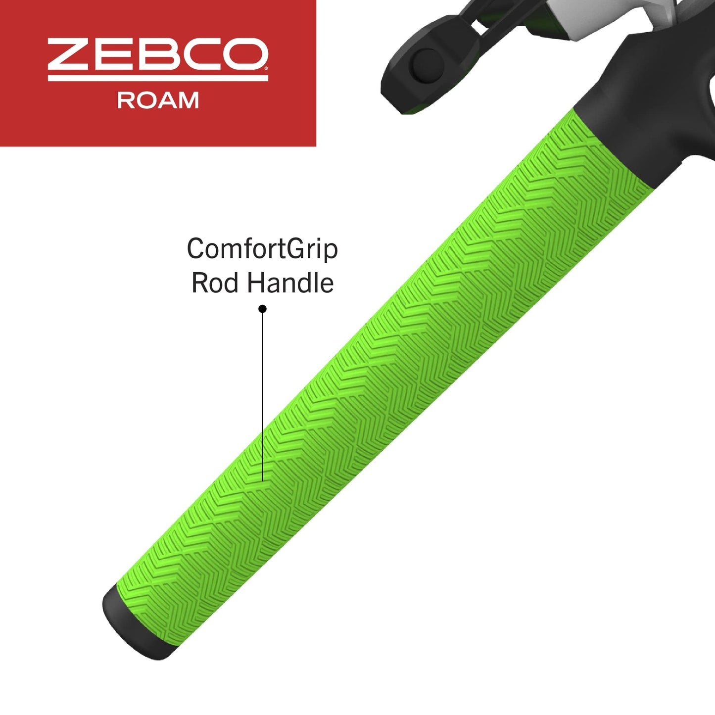 Zebco Roam Telescopic Fishing Rod and Spinning or Spincast Fishing Reel Combo, Durable 6-Foot Fiberglass Rod with ComfortGrip Handle, Pre-spooled with Zebco Cajun Fishing Line