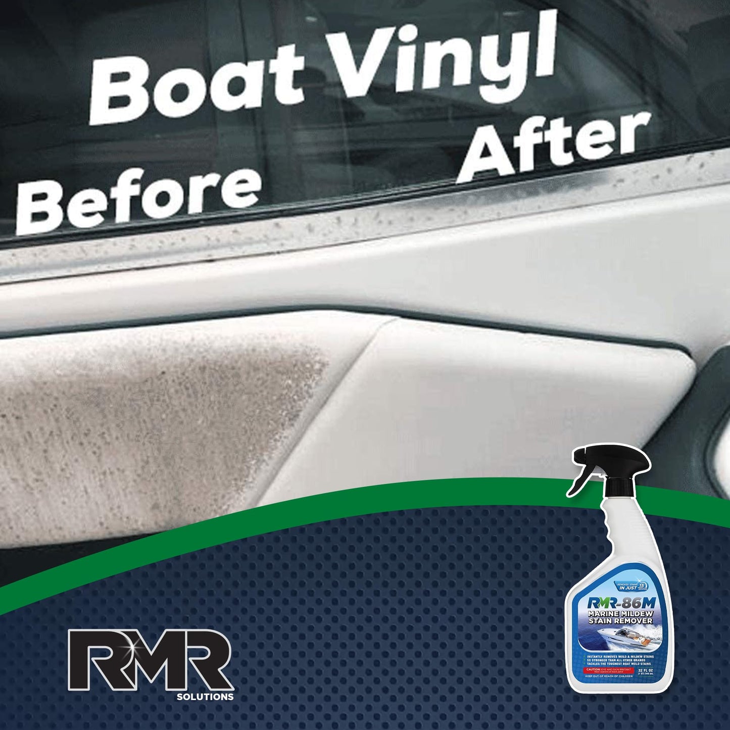 RMR-86M Marine Mildew-Stain Remover, Instantly Removes Mold Stains and Mildew Stains, Sodium Hypochlorite Formula, Less Abrasive, Easy to Use