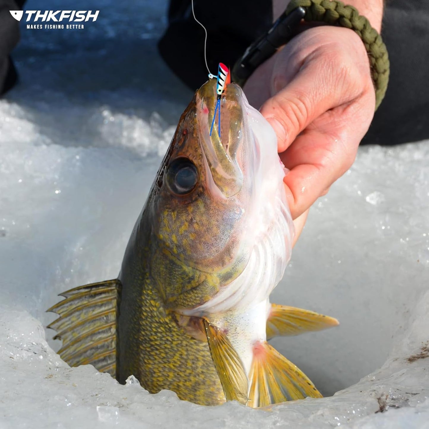THKFISH Ice Fishing Jigs Kit, Jigs Heads for Ice Fishing Gear, Ice Fishing Lures for Panfish, Crappie, Walleye, Perch, Trout and Bluegill 18/40/70pcs
