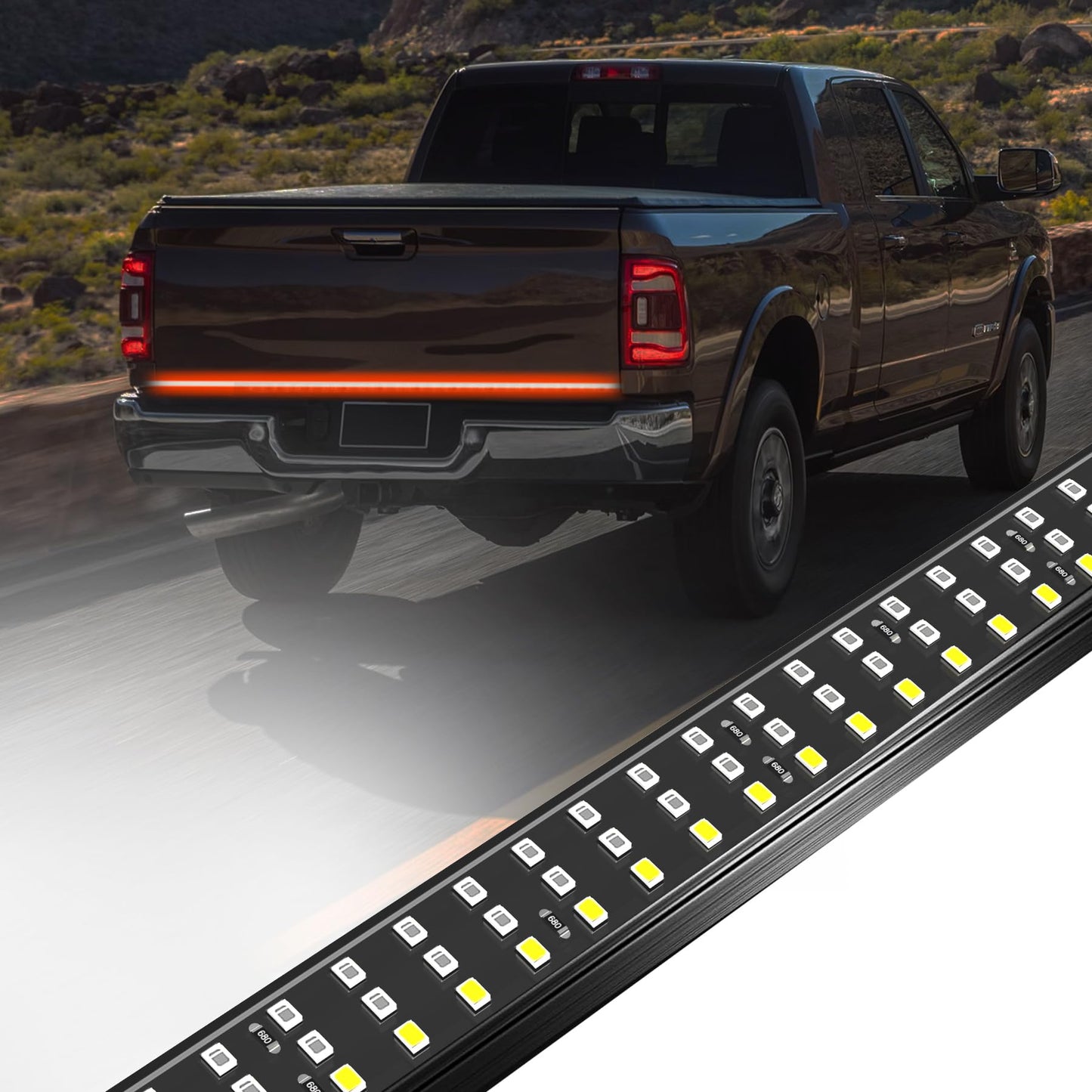 60 Inch LED Tailgate Light Bar with Reverse & Sequential Turn Signals for Truck