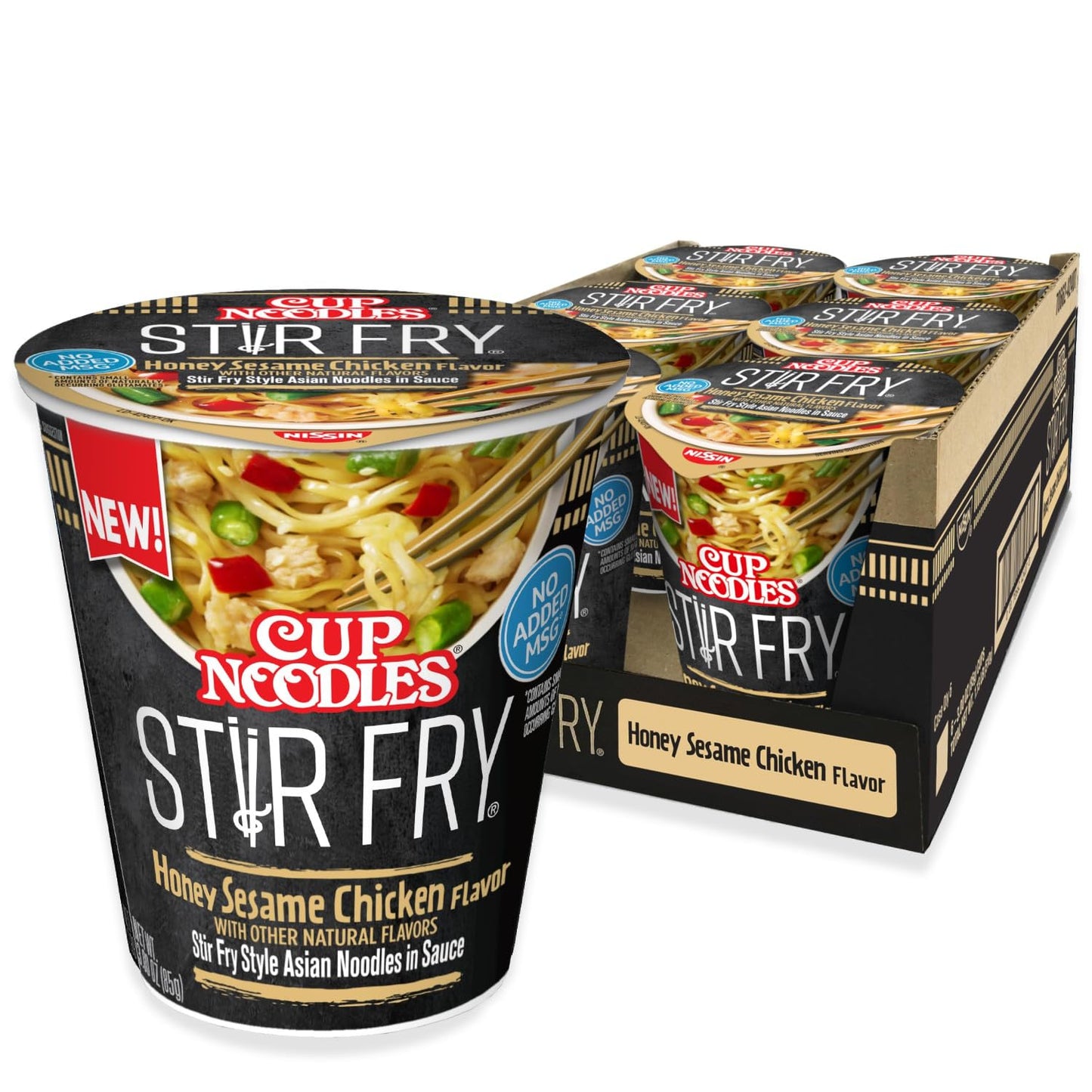 Nissin Cup Noodles Soup, Beef Flavor, Microwaveable Paper Cups, Instant Ramen, 2.25 Ounce (Pack of 12)