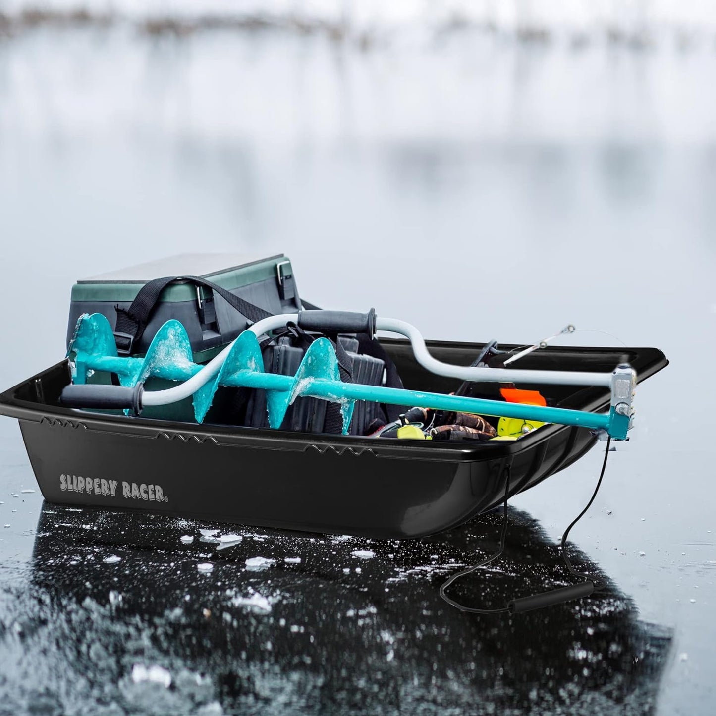 Slippery Racer Heavy Duty Durable Multi Purpose Utility Sled for Hauling, Supplies, Equipment, Gear, Hunting, ice Fishing and Wood